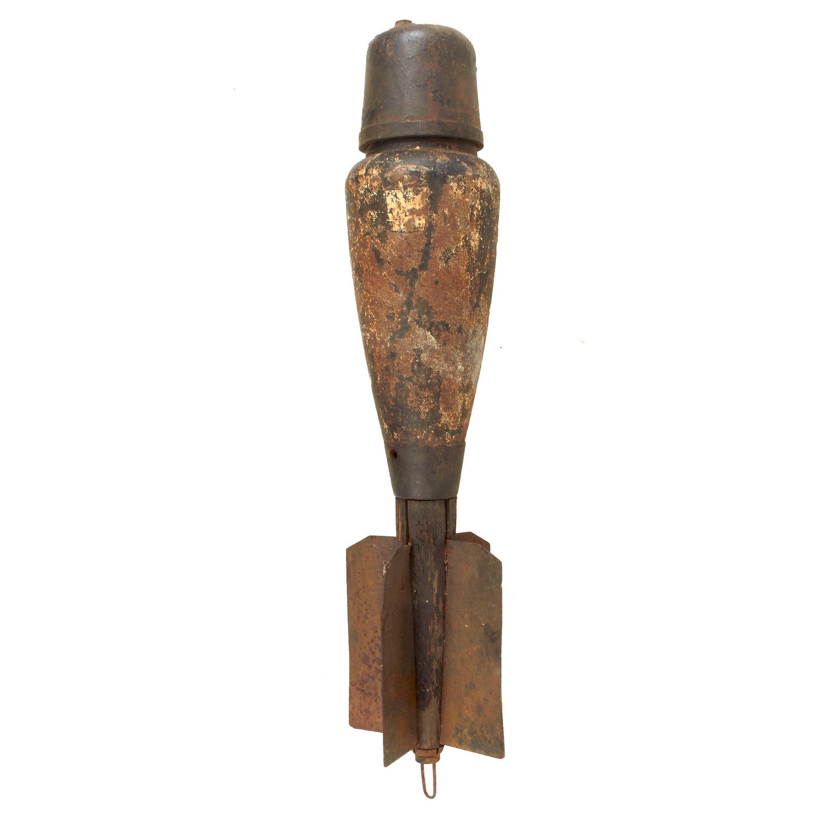 Original British WWI Royal Flying Corps Inert 20 Pound Cooper Aerial Bomb with Fuze Cover - Relic Condition