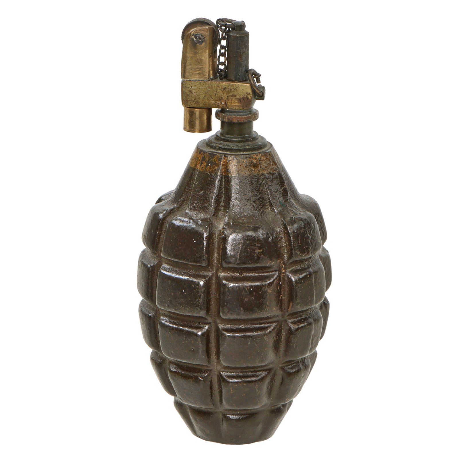 Original U.S. Post-WWII Table Lighter Made from Mk. II Grenade Body with Original Paint & Rare Littlestown Foundry-Made Body - Copy of Original Advertisement