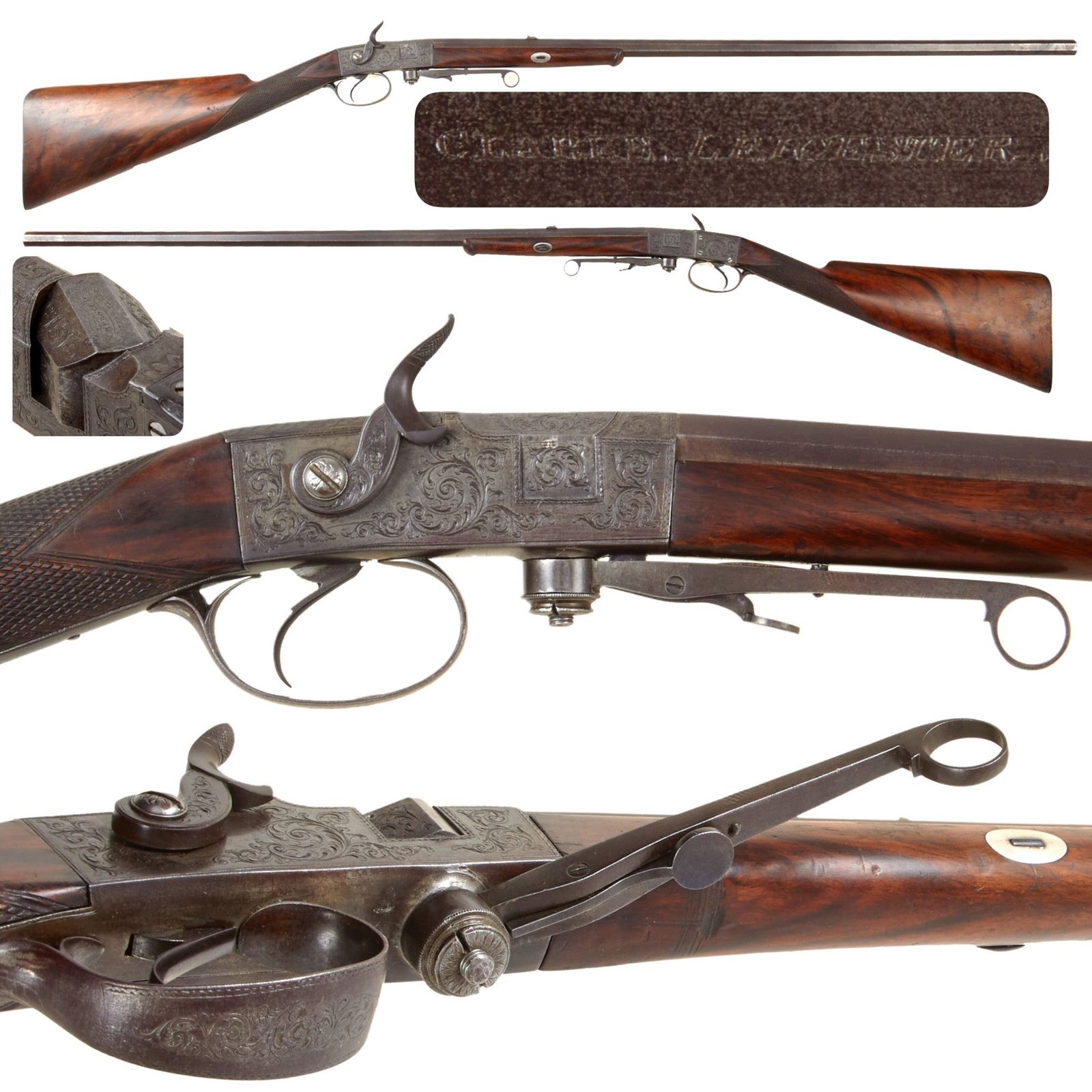 Original British Victorian .40cal Rotating Breech Sporting Rifle by Clarke of Leicester - circa 1870