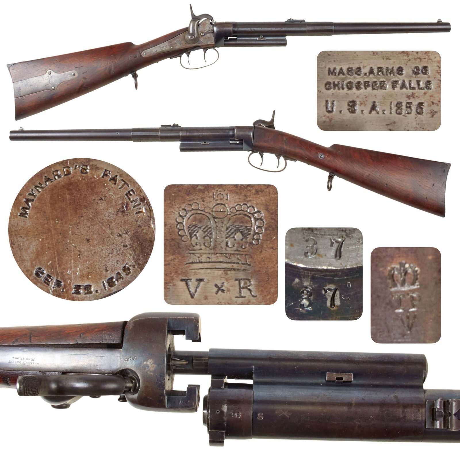 Original British Contract Model 1855 Greene Breech-Loading Carbine - Serial No. 37