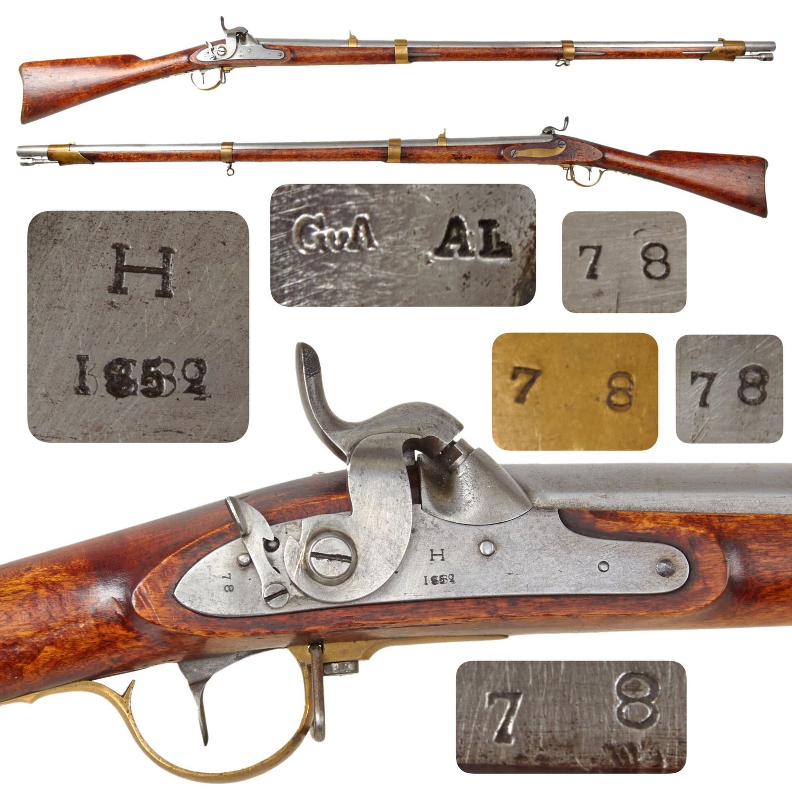 Original Swedish Model 1834 Doglock Percussion Rifle by Husqvarna Vapenfabrik with Experimental Sight - Serial 78