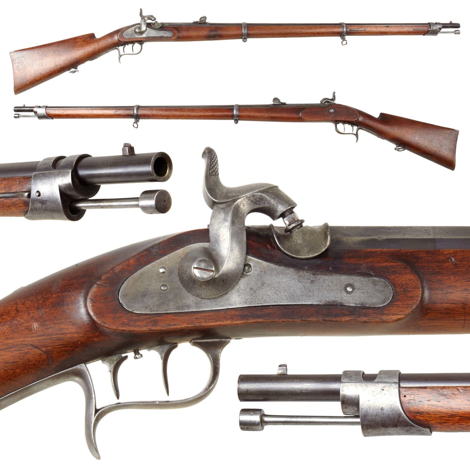 Original Swiss Infanteriegewehr Model 1863 Military Percussion Rifle with Set Trigger - Circa 1865