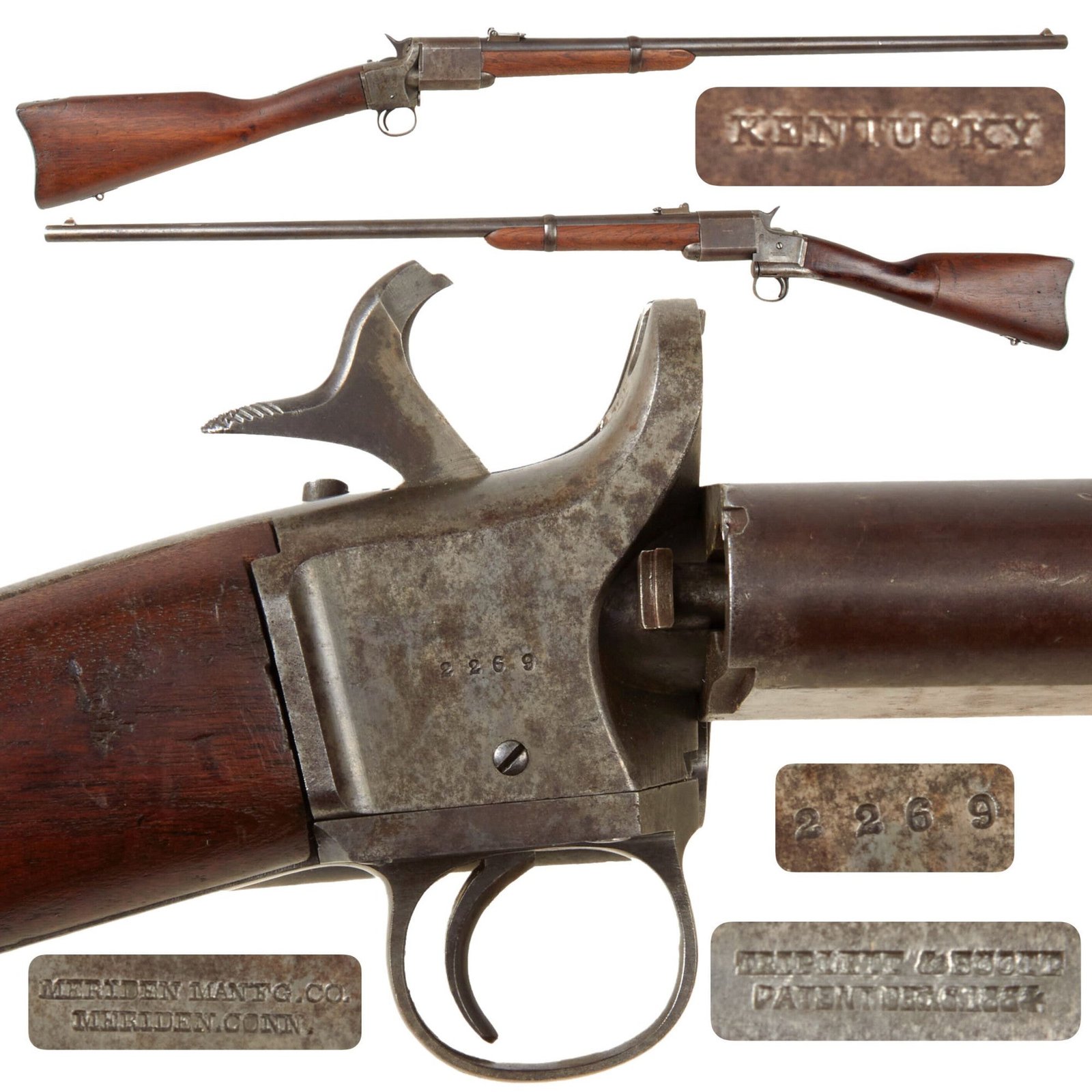 Original U.S. Civil War M1864 Triplett & Scott Kentucky Contract Repeating Rifle by Meriden Mfg. Co. - Serial 2269
