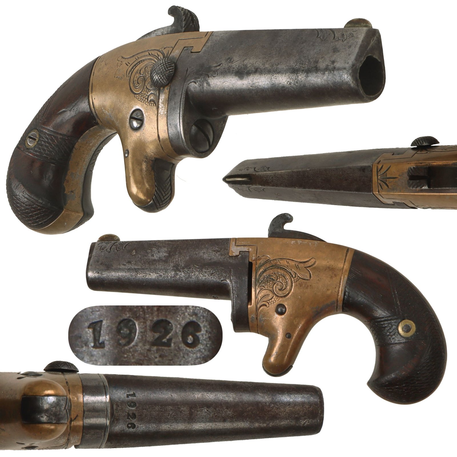 Original U.S. Civil War Era Moore’s Patent National Arms Co. No. 2 Deringer Pocket Pistol in .41 Rimfire - Serial 1926
