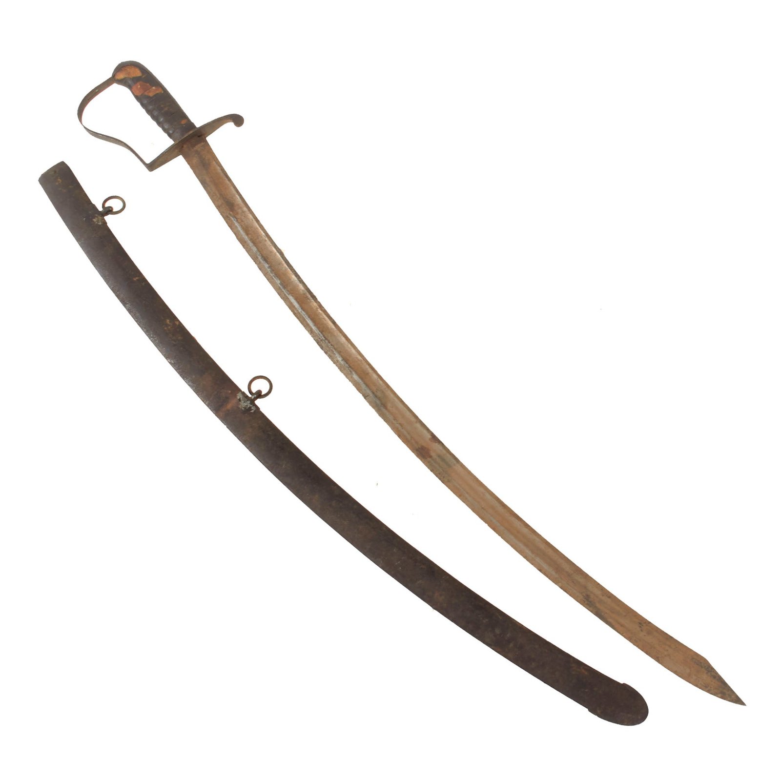 Original U.S. Seminole Wars Era Contract Model 1818 Cavalry Saber by Nathan Starr with Complete Scabbard - Scarce