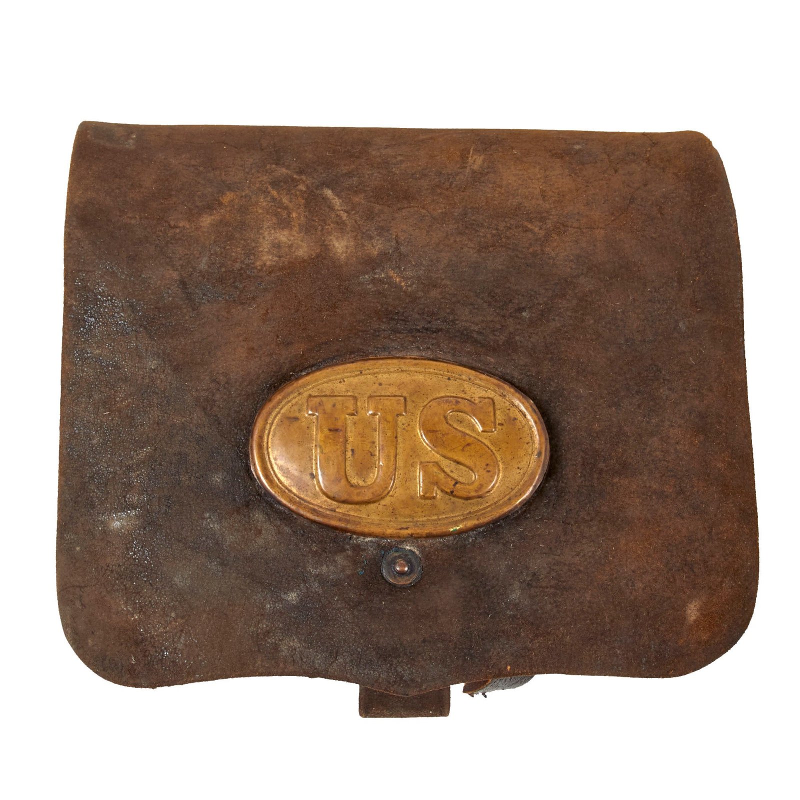 Original U.S. Civil War M1855/61 .58 Caliber Cartridge Box with Original Tins & US Box Plate