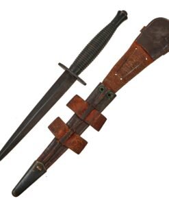 Original British WWII Import Marked 3rd Pattern Fairbairn Sykes Fighting Knife with Scabbard - Broad Arrow B2 Marked