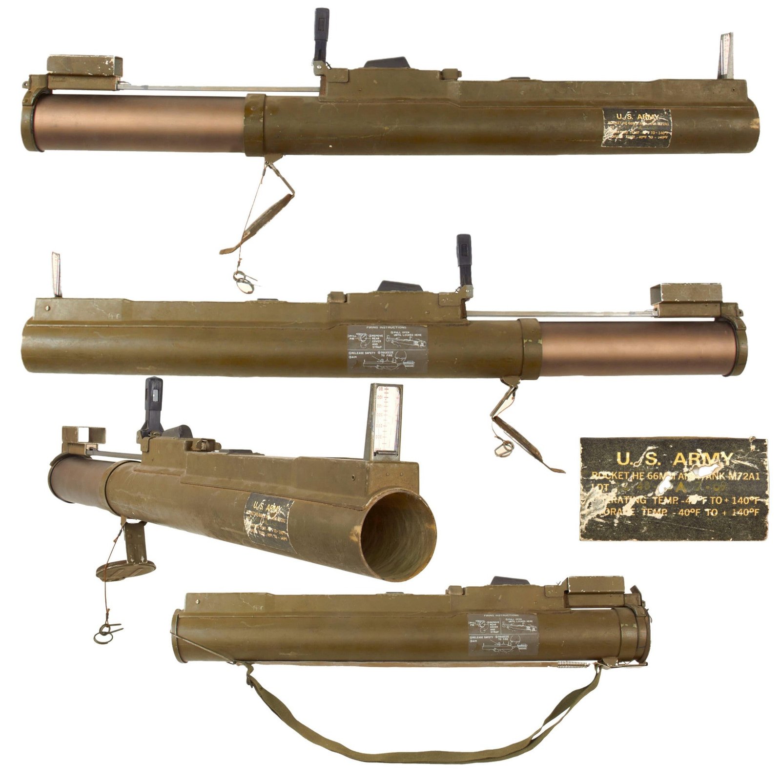 Original U.S. Vietnam War Complete M72A1 Light Anti-Armor Weapon “LAW” Tube - Dated 1969 - INERT