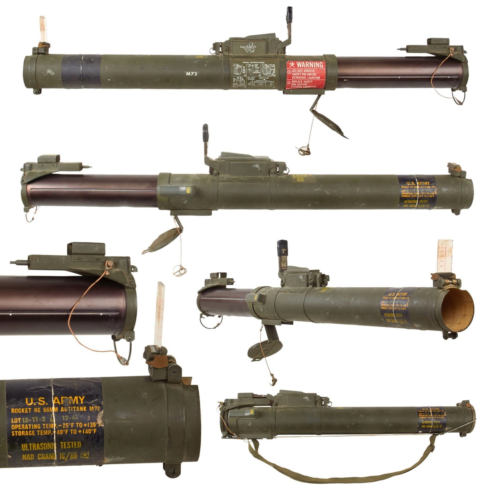 Original U.S. Vietnam War INERT Rare “Gen 1” M72 Light Anti-Armor Weapons “LAW” Tube - Dated 1964