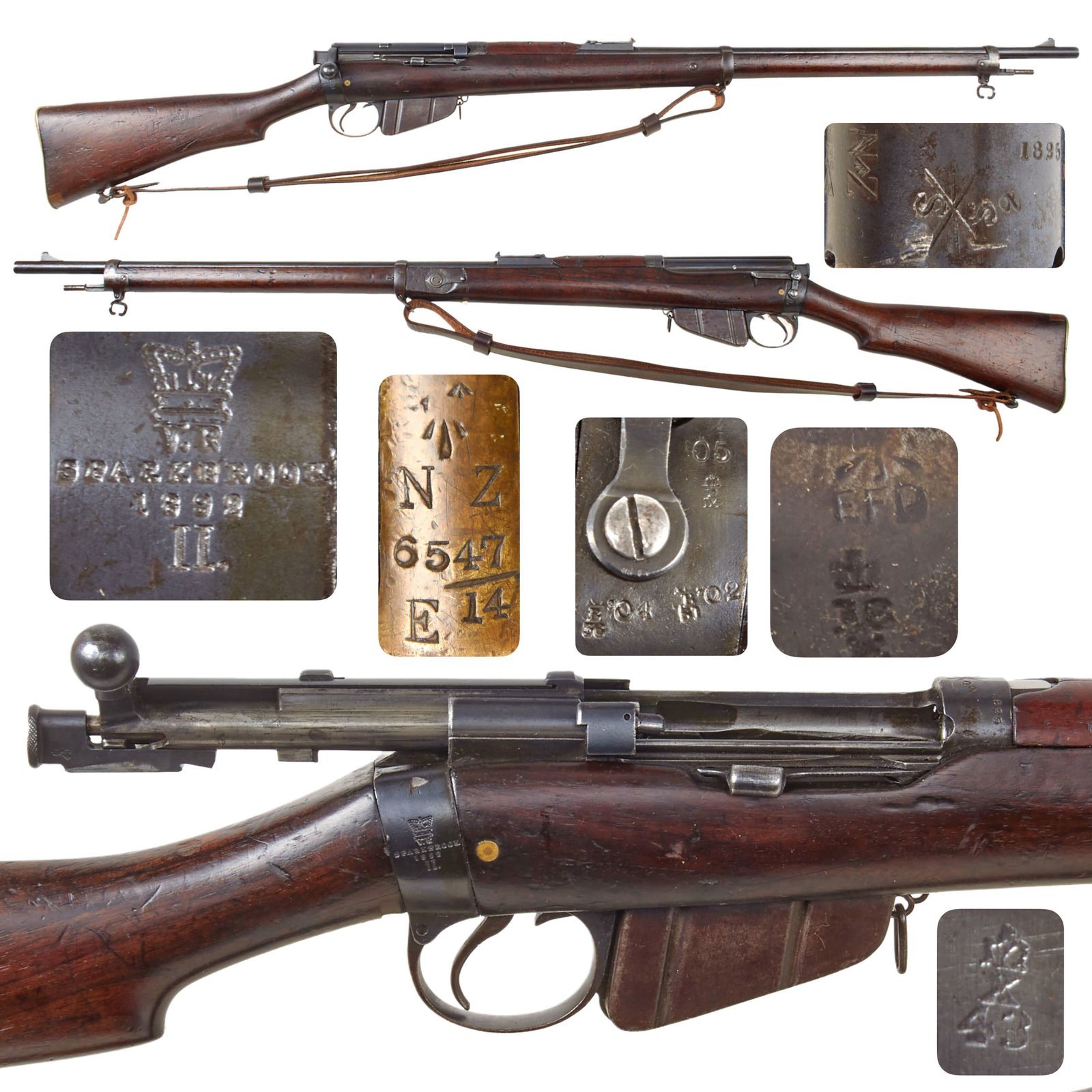 Original British Victorian New Zealand Marked Lee–Metford Mk II .303 Black Powder by Sparkbrook — Dated 1892 — Serial 1825 - Unconverted