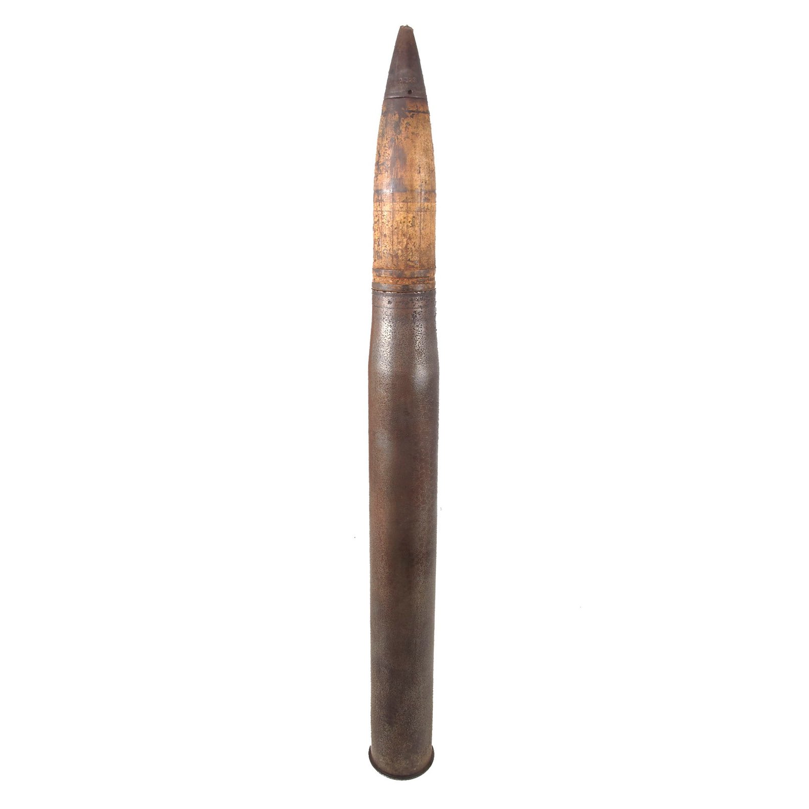 Buy Original German WWII 8.8cm Flak 41 Inert Anti-Aircraft Round with Steel Casing & Fuze by Ehrich & Graetz AG of Berlin - Dated 1944 | Original Firearms Antique For Sale