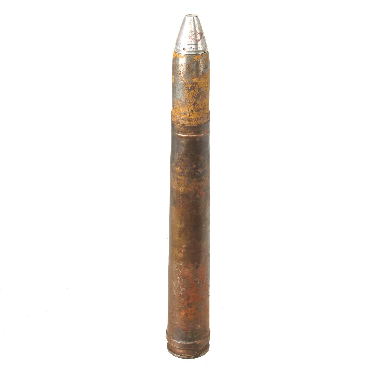 Buy Original German WWII Flak High Explosive 3.7cm Shell - 37mm Anti-Tank - Dated 1942/44 | Original Firearms Antique For Sale
