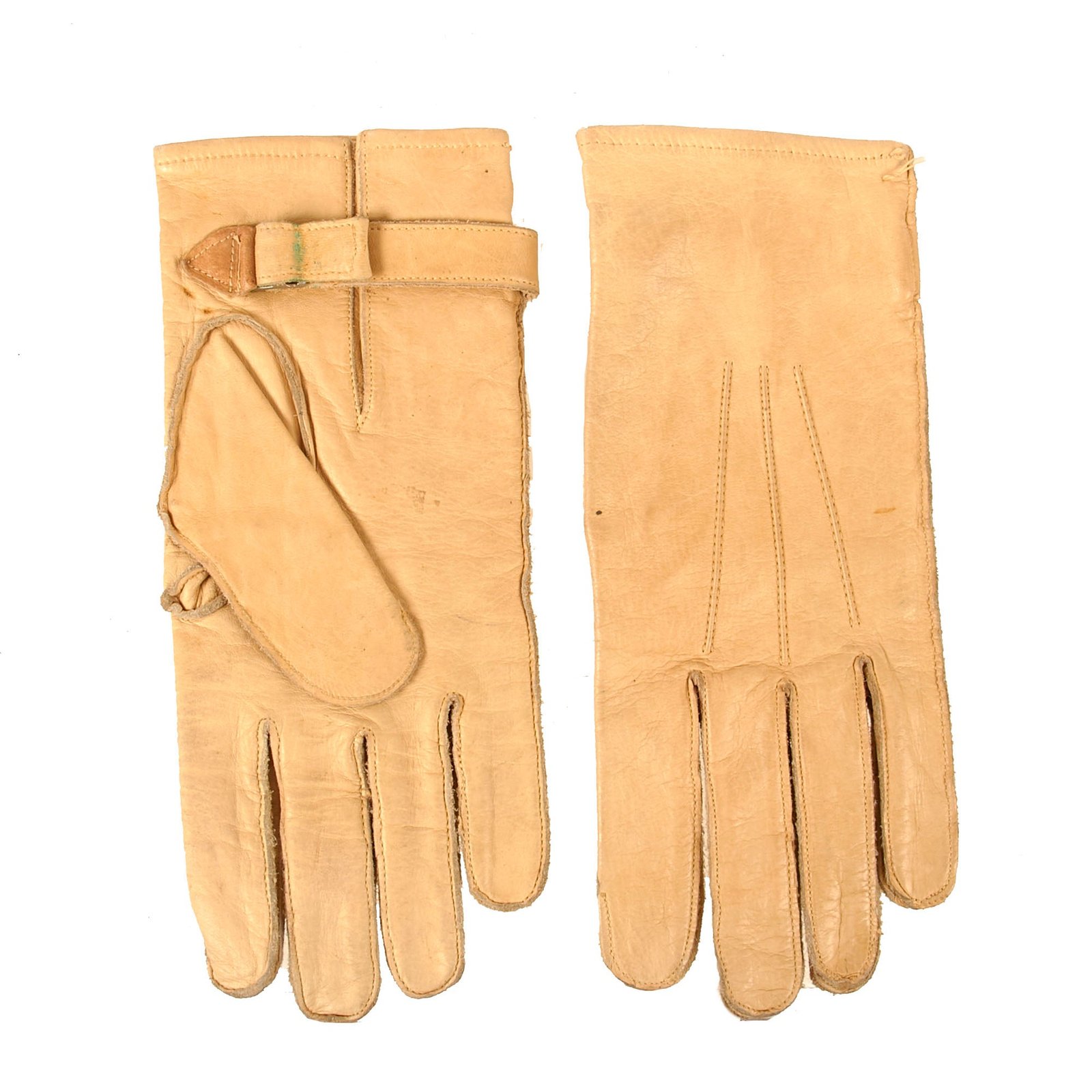 Buy Original U.S. WWII Airborne Paratrooper M39 Type Leather Gloves with Buckle Adjustment - Size 10 | Original Firearms Antique For Sale