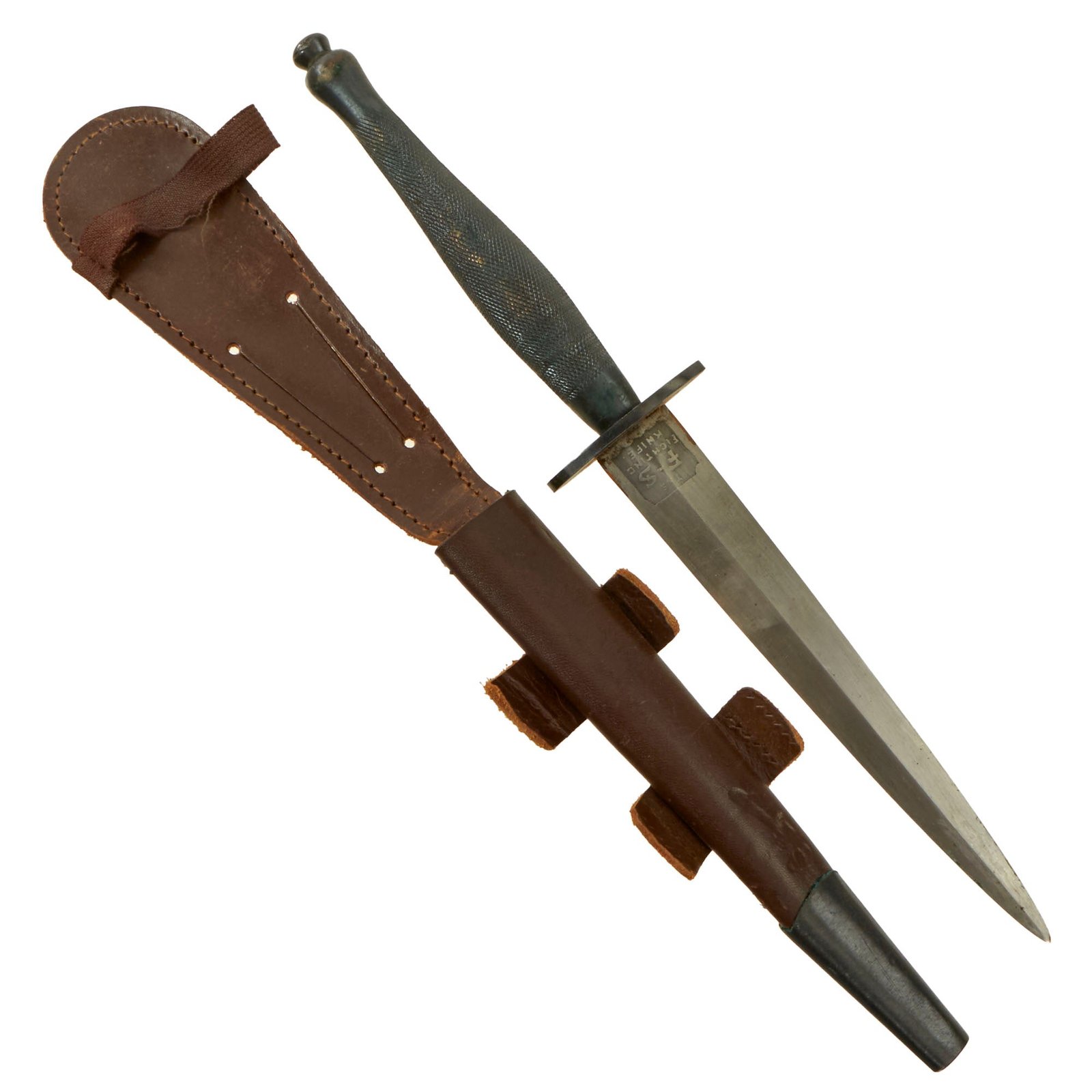 Buy Original British WWII Second Pattern Fairbairn-Sykes Fighting Knife Blade-Marked by Wilkinson with Sheath | Original Firearms Antique For Sale