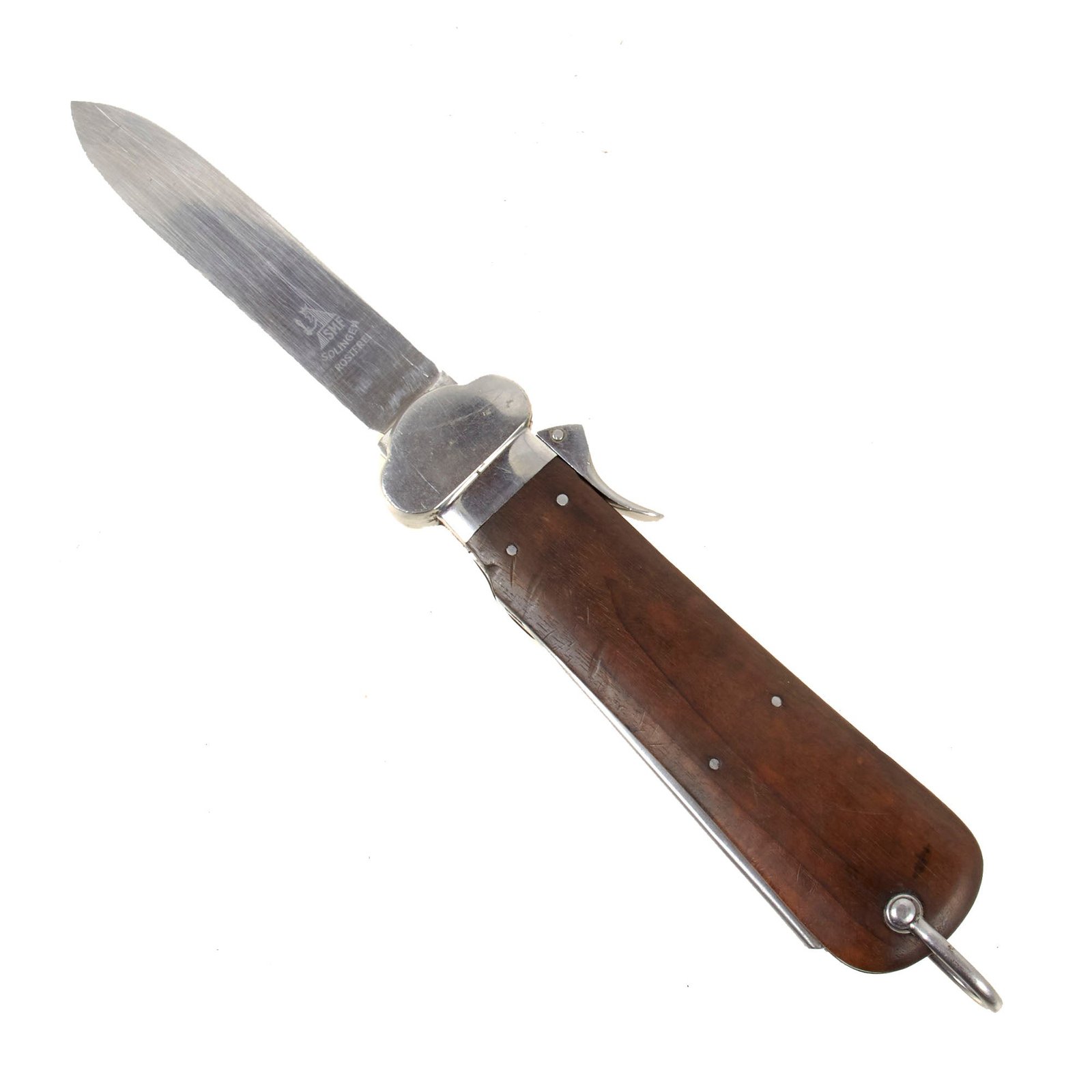 Original German WWII Luftwaffe Gravity Knife by Solinger Metallwaren Fabrik with Waffen Proof - SMF
