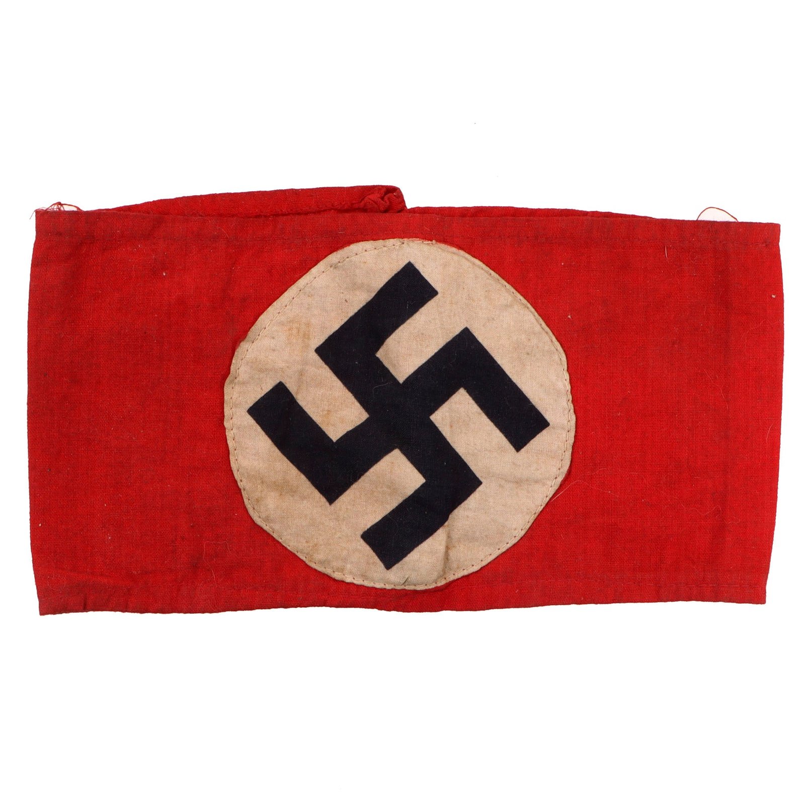 Original German WWII NSDAP & SA Multi-piece Cotton Armband with Printed Insignia