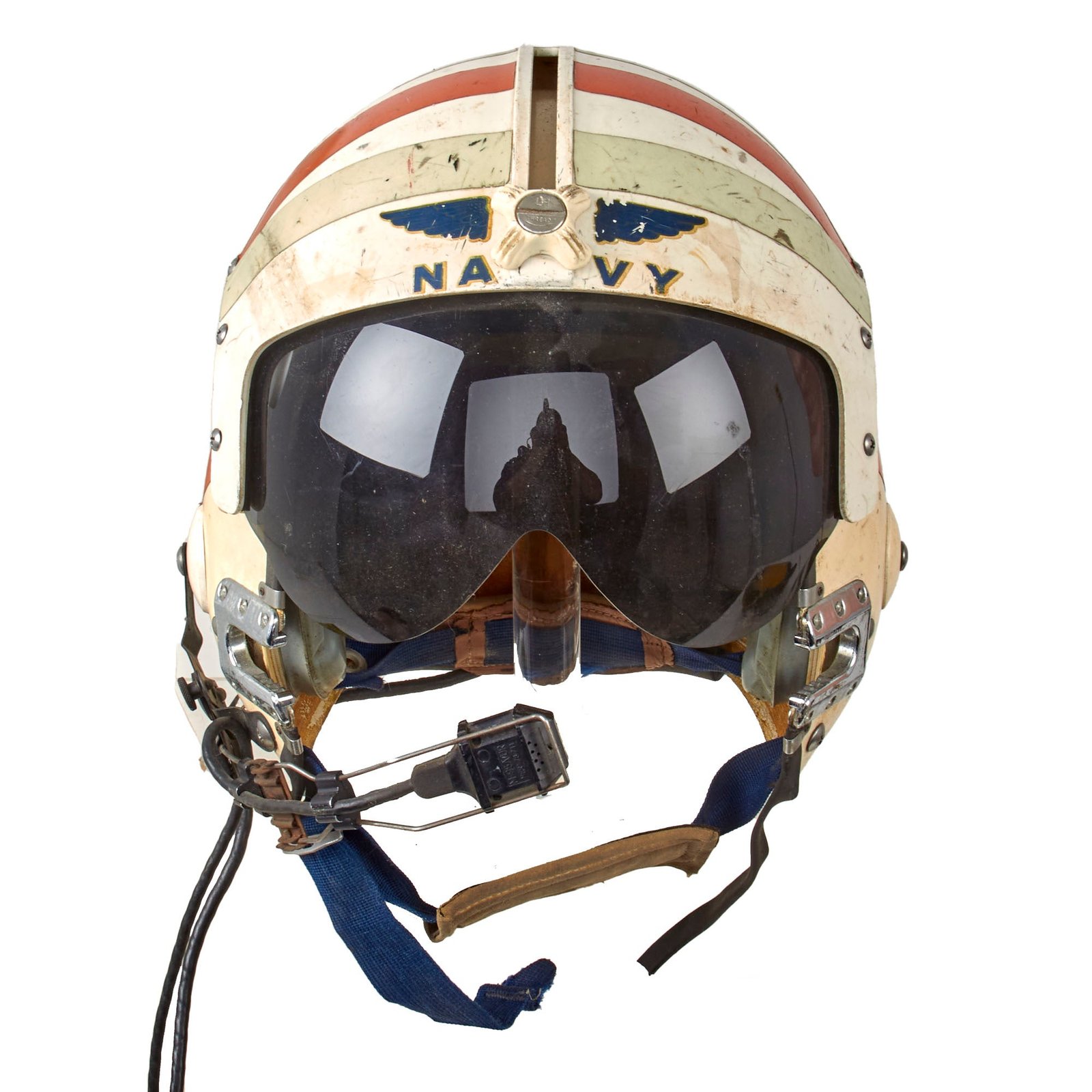 Original U.S. Vietnam War Era US Navy Named Pilot APH-5 Flight Helmet - Ensign Carl Mills