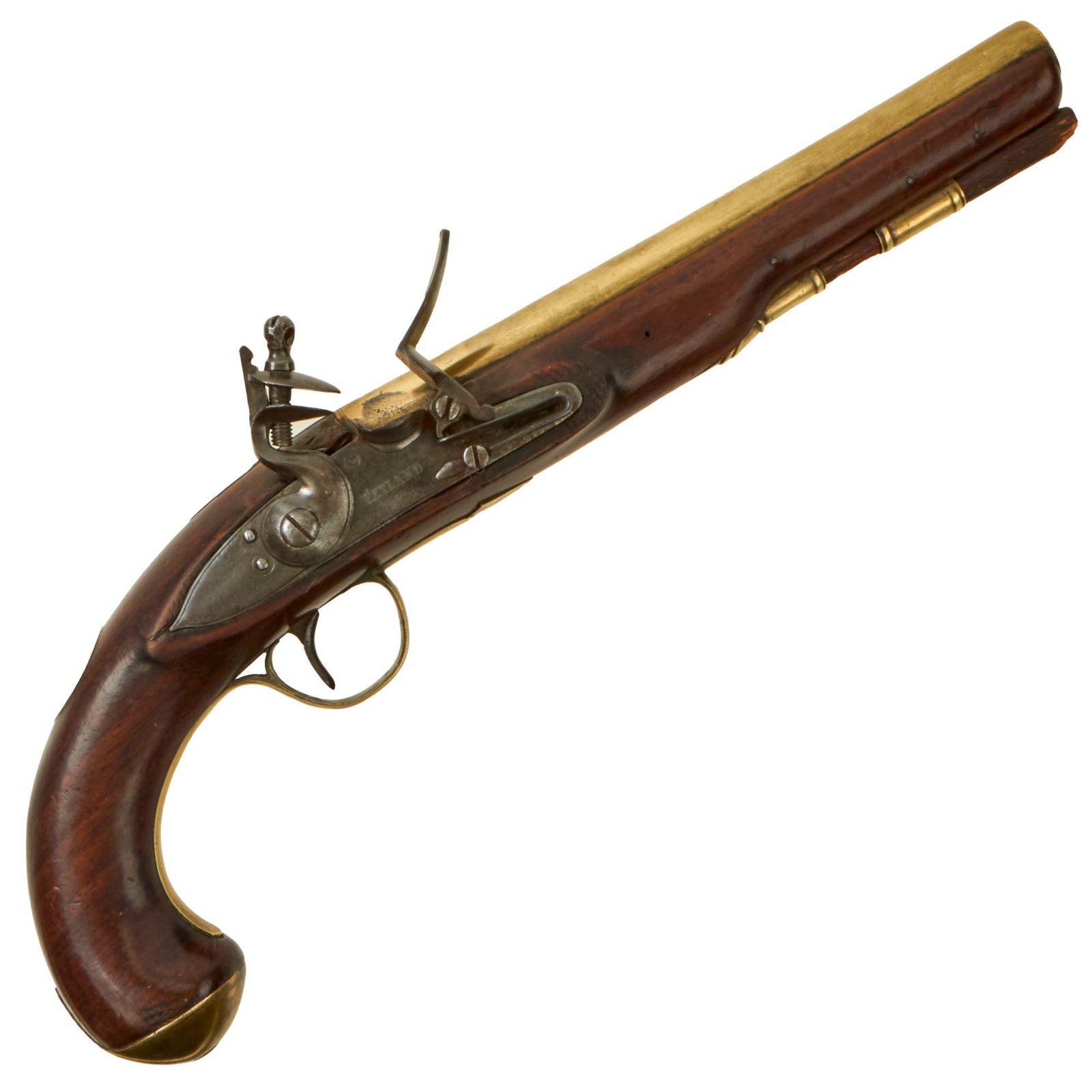 Buy Original British North American Brass Barrel Fur-Trade Flintlock Pistol by Ketland & Co. - Circa 1810 | Original Firearms Antique For Sale