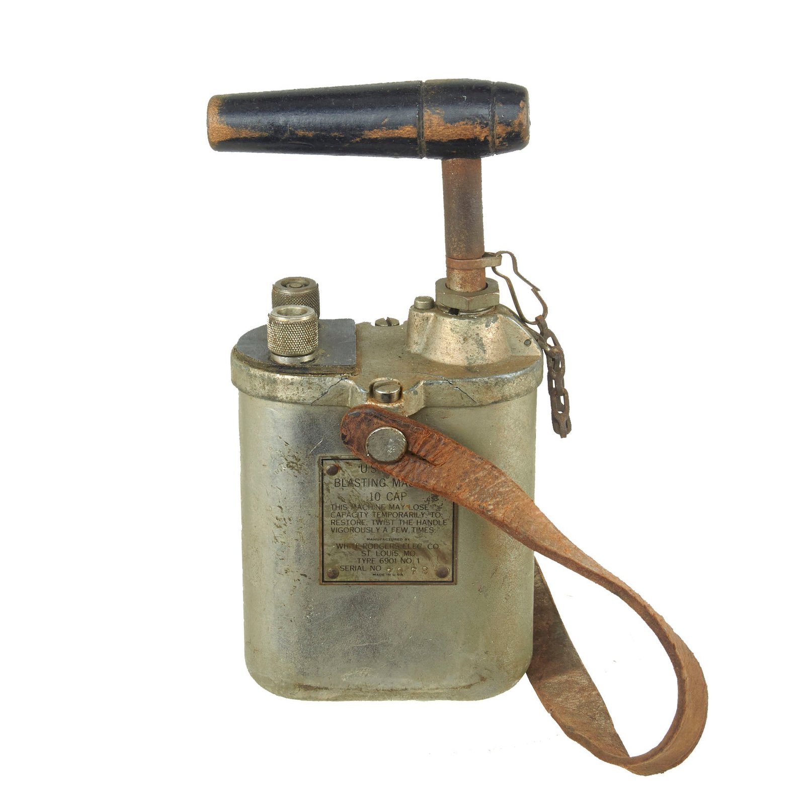 Buy Original U.S. WWII D-Day Army 10 Cap Blasting Machine by White-Rodgers Electric Co. - Demolition Team | Original Firearms Antique For Sale