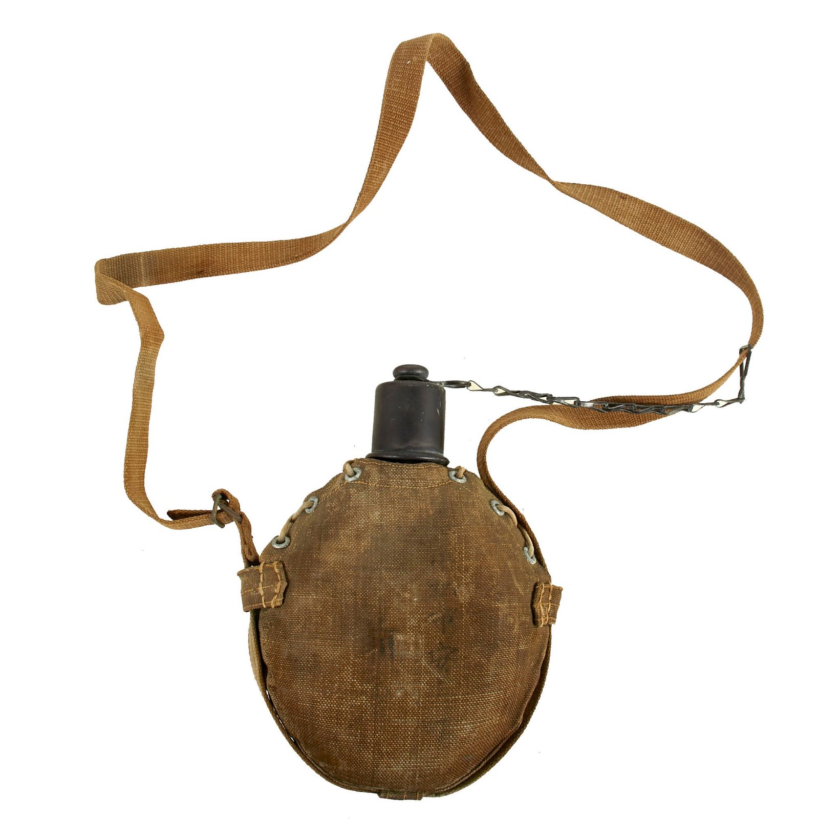 Buy Original Imperial Japanese WWII Special Naval Landing Forces Canteen with Canvas Cover & Strap | Original Firearms Antique For Sale