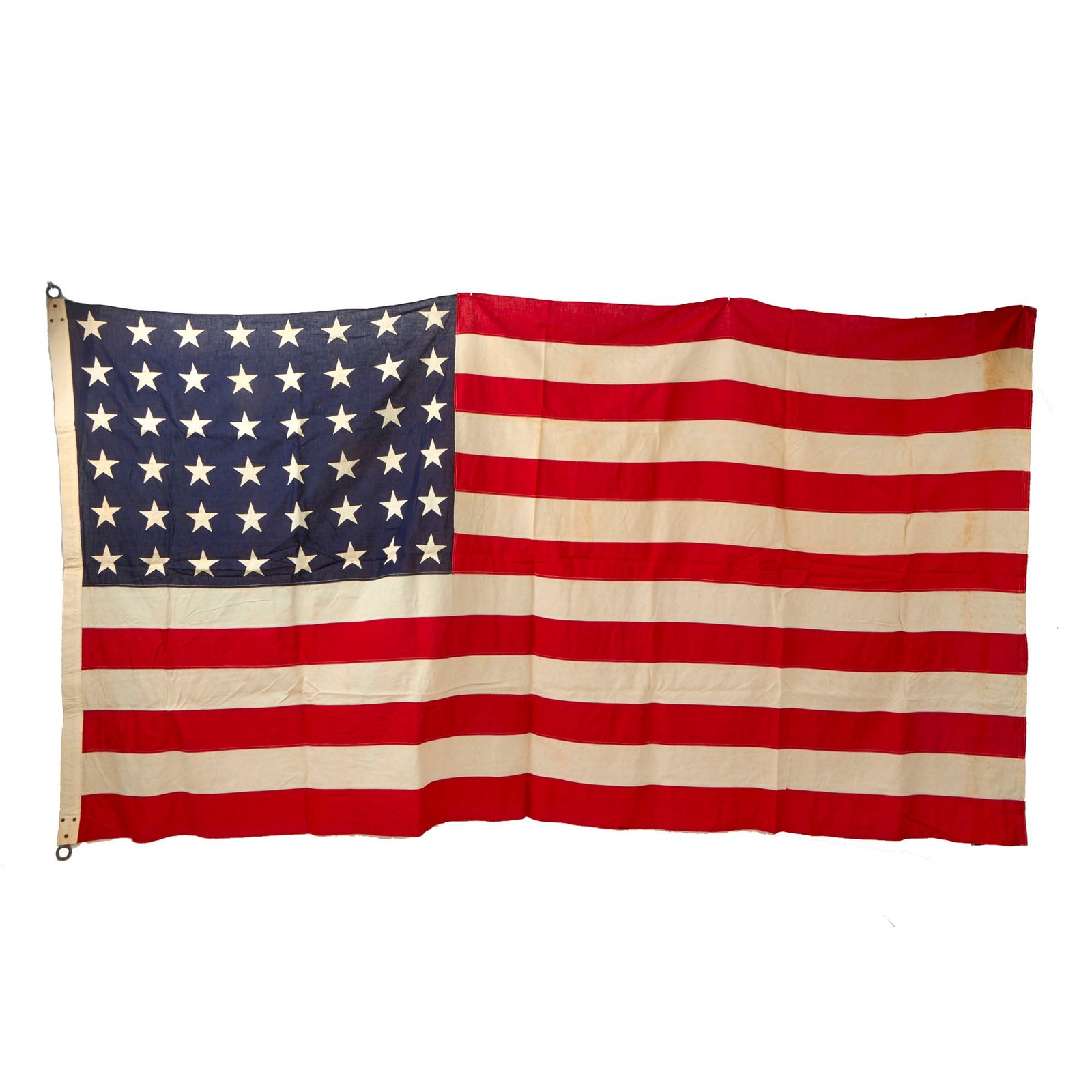 Buy Original U.S. WWII 48 Star Flag Philadelphia Quartermaster Depot - 5 Feet x 9 1/2 Feet | Original Firearms Antique For Sale