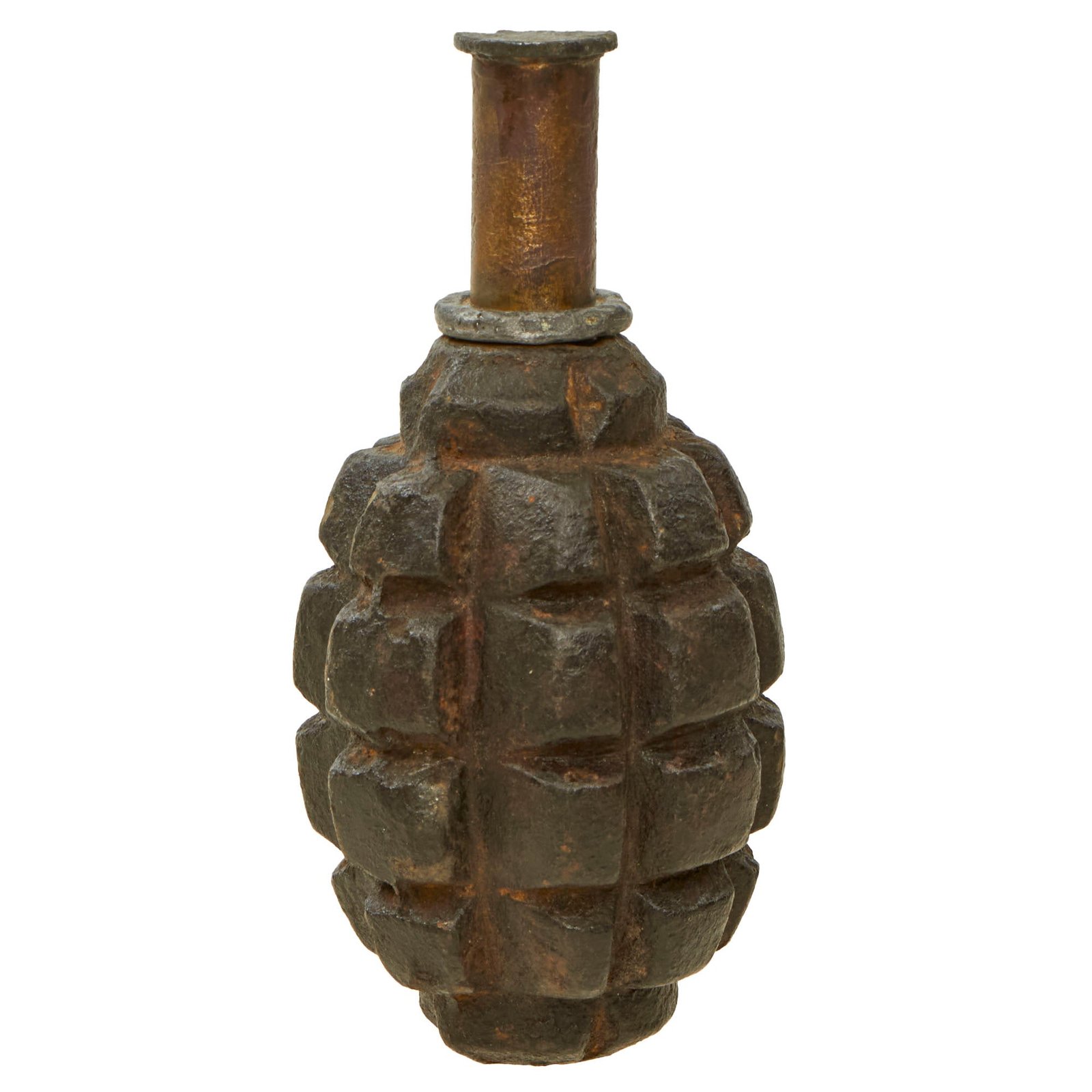 Buy Original French WWI Inert Complete F1 Hand Grenade with Original Fuse Cap | Original Firearms Antique For Sale