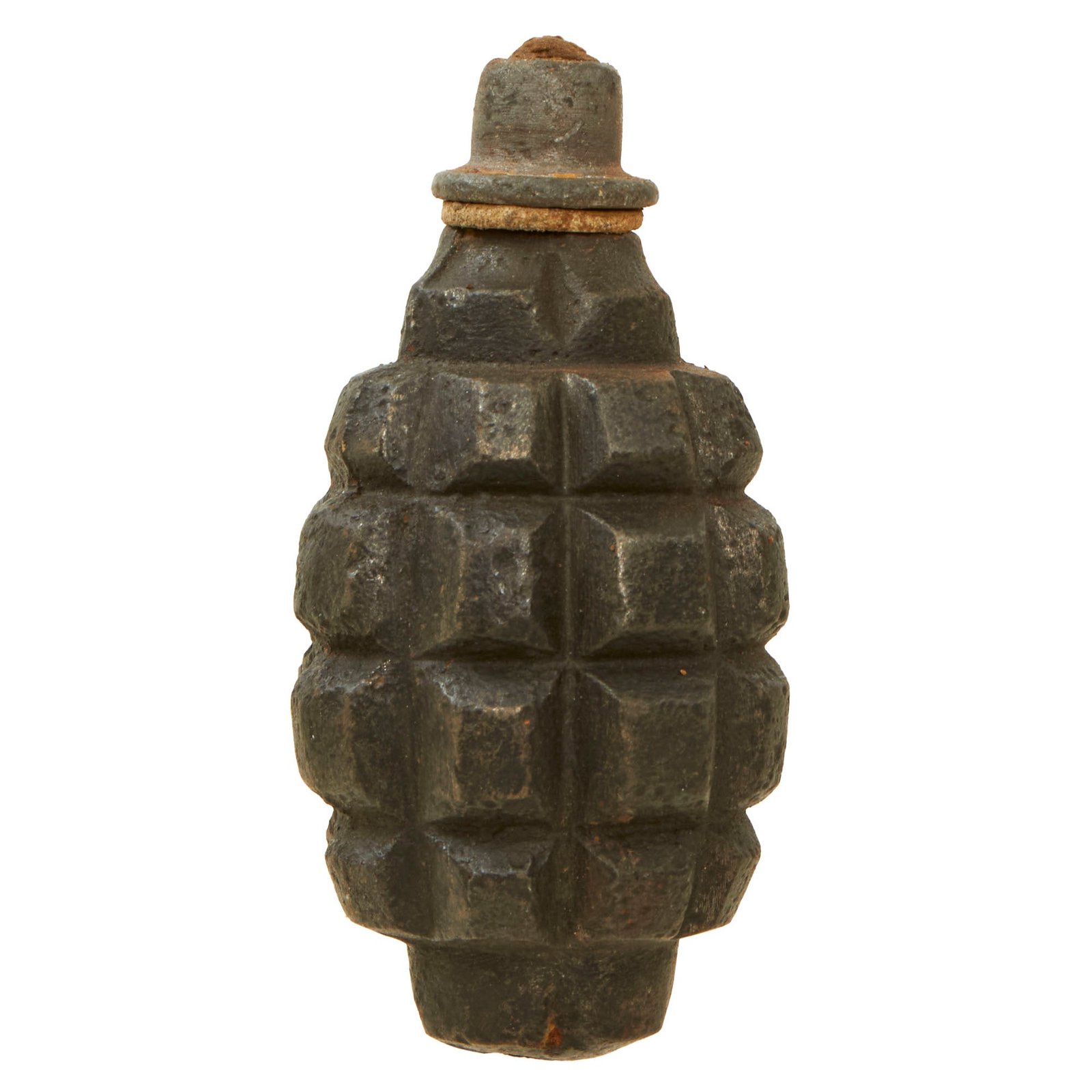 Buy Original French WWI F1 Hand Grenade with Scarce Early Wick Type Fuze | Original Firearms Antique For Sale