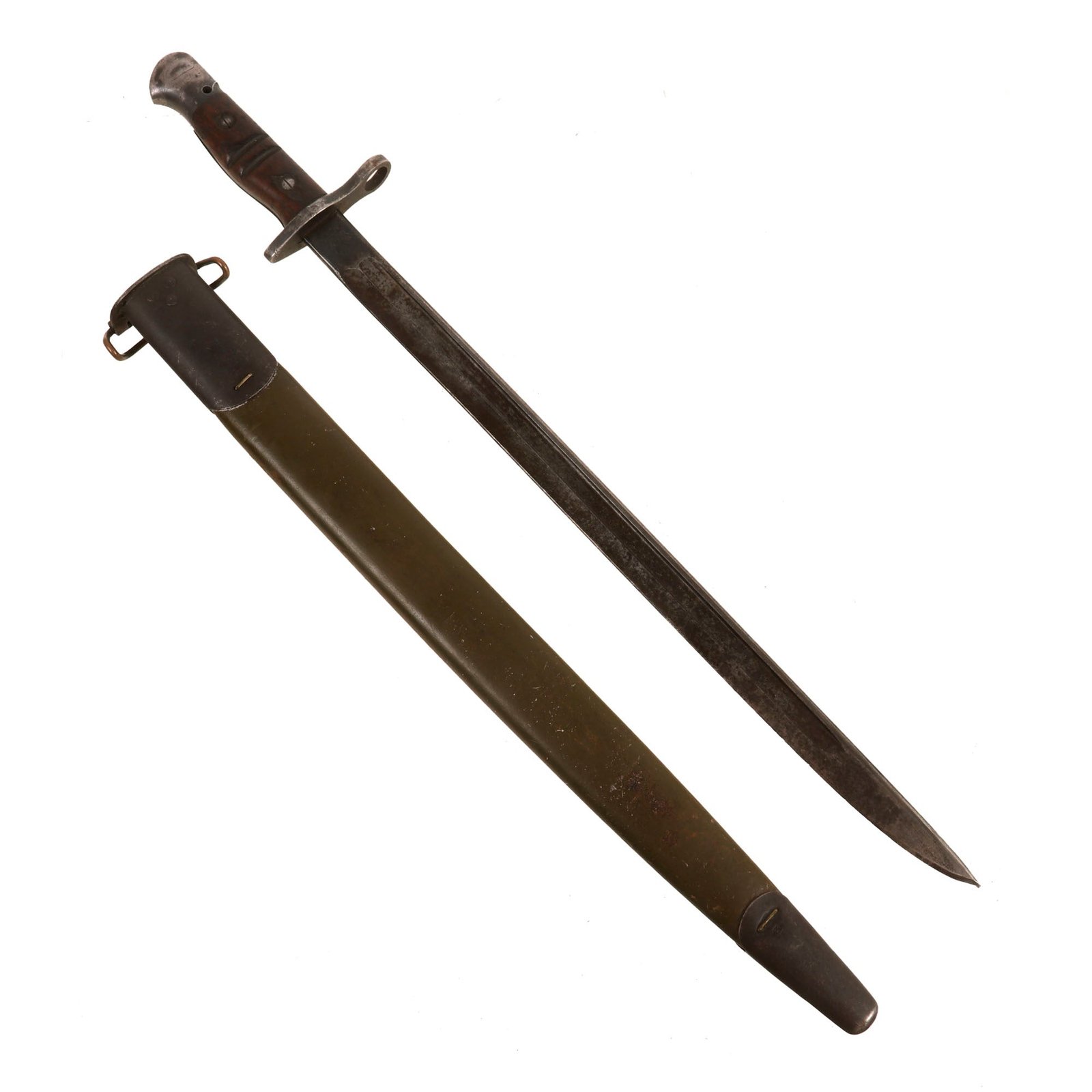 Buy Original U.S. WWI M1917 Enfield Rifle & Trench Gun Bayonet by Remington with Scabbard - Dated 1918 | Original Firearms Antique For Sale