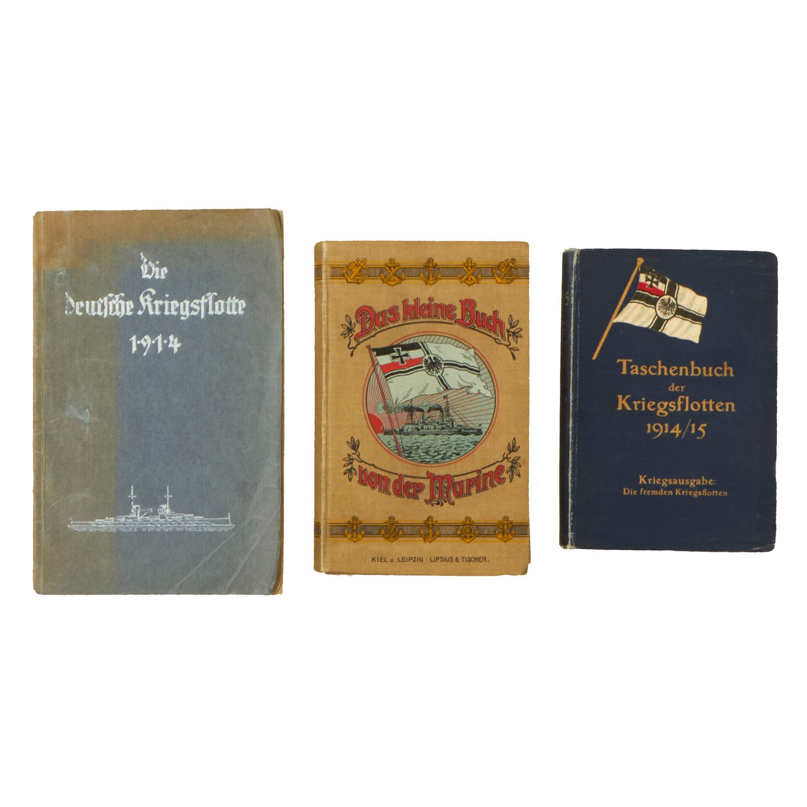Buy Original Imperial German WWI Kaiserlichemarine Ship Recognition Books - Lot of Three | Original Firearms Antique For Sale