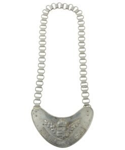 Buy Original WWII Hungarian Military Police Tábori Biztonság Gorget with Chain - Number 16116 | Original Firearms Antique For Sale