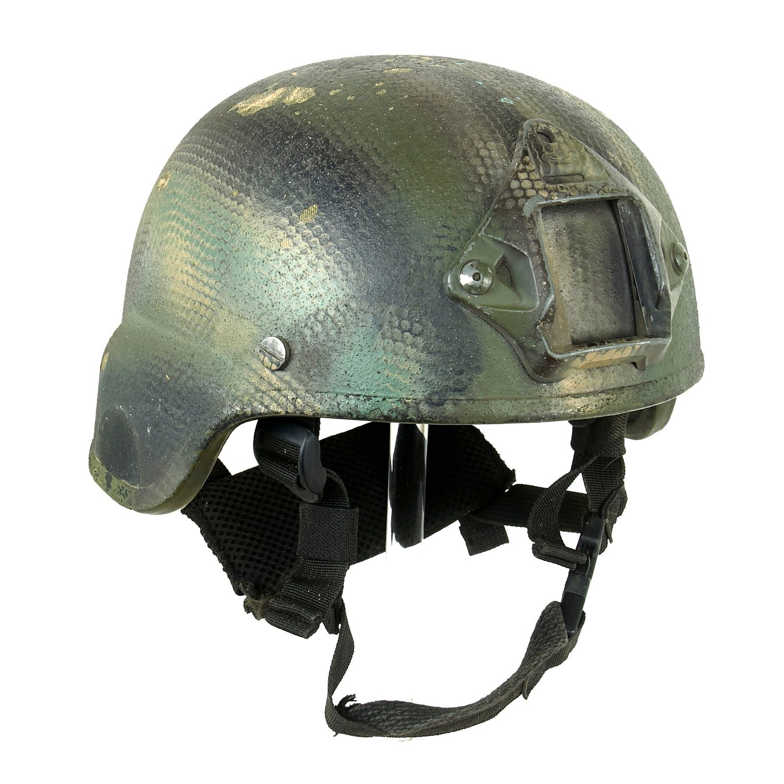 Buy Original U.S. GWOT Special Operations Used AS-500 Armorsource Kevlar Helmet with Custom Paint Scheme & Original Liner - Dated 2012 | Original Firearms Antique For Sale
