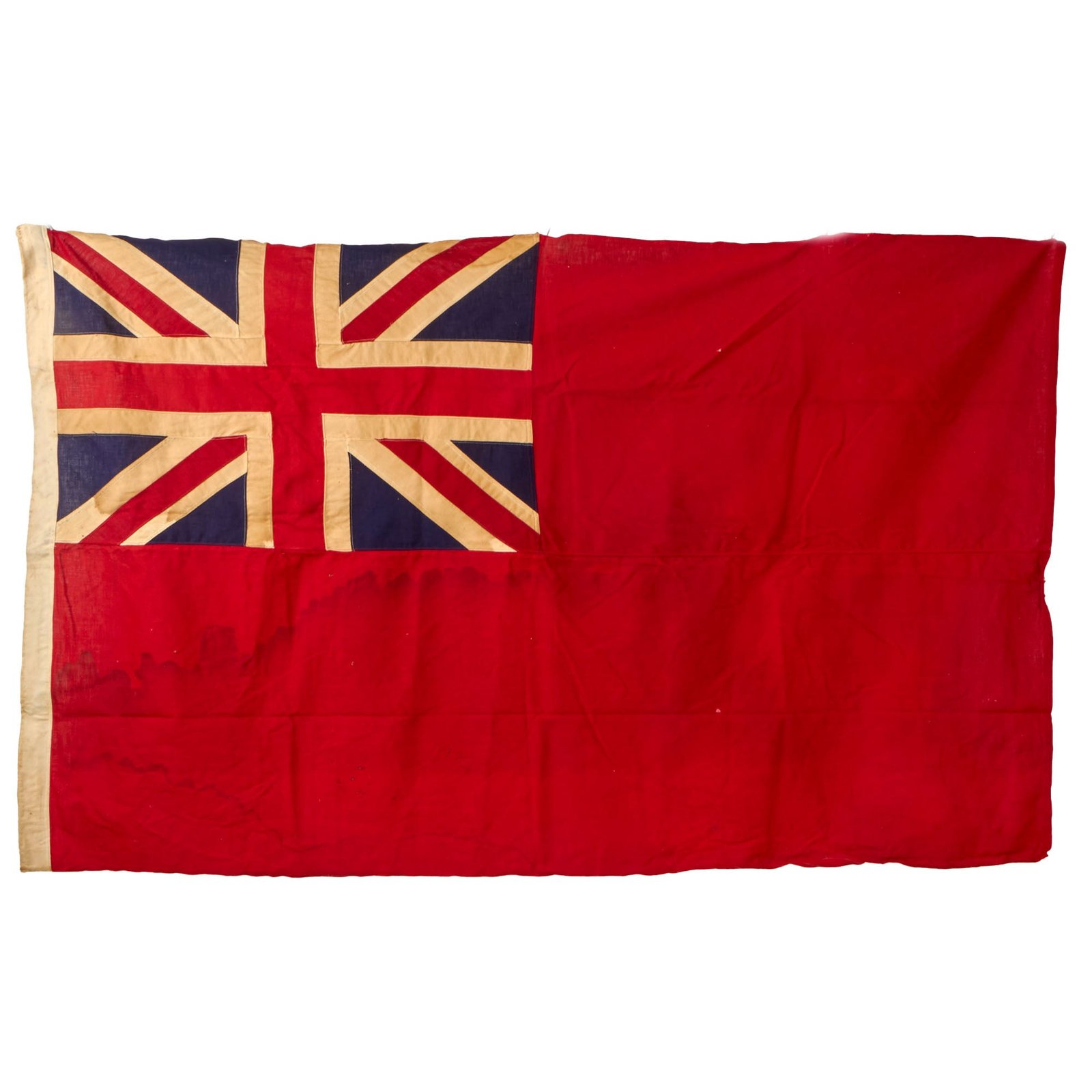 Buy Original British WWII Era Post Union Act British Red Ensign Naval Flag - 43 x 70” | Original Firearms Antique For Sale