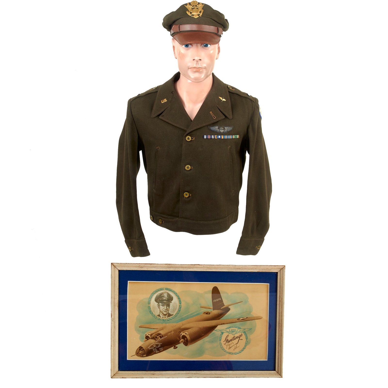 Buy Original U.S. WWII “Booger Red II” B-26 Marauder Co-Pilot & Distinguished Flying Cross Recipient Clemens L. Syverson Uniform Grouping - 559th Bomb Squadron, 387th Bomb Group, 9th Air Force | Original Firearms Antique For Sale