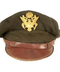 Buy Original U.S. WWII USAAF Officer OD Green Crush Cap By Society Brand Headwear - Size 6¾ | Original Firearms Antique For Sale