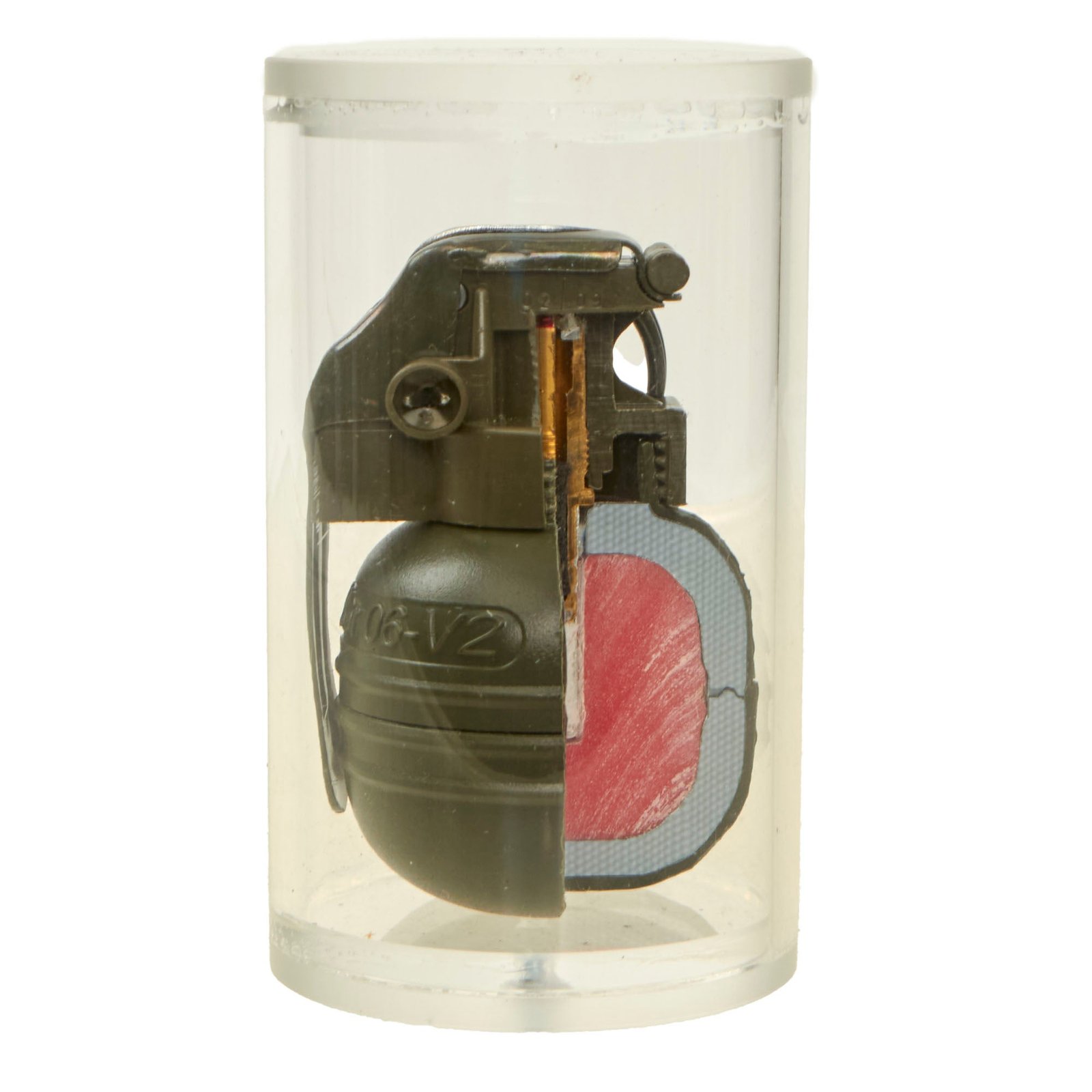 Buy Original GWOT Rare Rheinmetall SpHGR 06-V2 Familiarization Grenade Cutaway in Factory Display Case | Original Firearms Antique For Sale