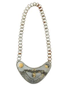 Buy Original German WWII Feldgendarmerie Police Gorget with Partial Phosphorescent Paint and Neck Chain | Original Firearms Antique For Sale