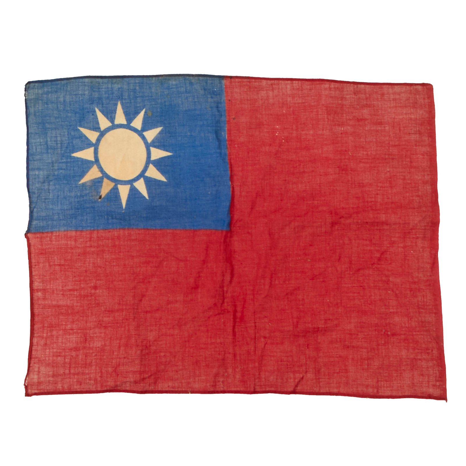 Buy Original Chinese WWII Small National Flag of the Republic of China - 12 x 16” | Original Firearms Antique For Sale