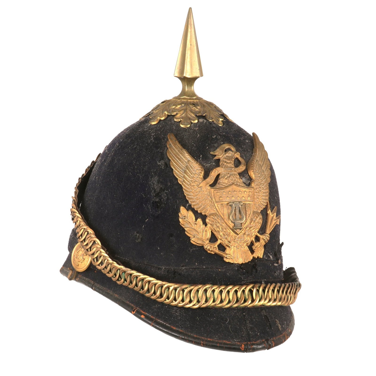 Buy Original U.S. Indian Wars Musician’s M-1881 Blue Cloth Spiked Pith Helmet - Scarce | Original Firearms Antique For Sale