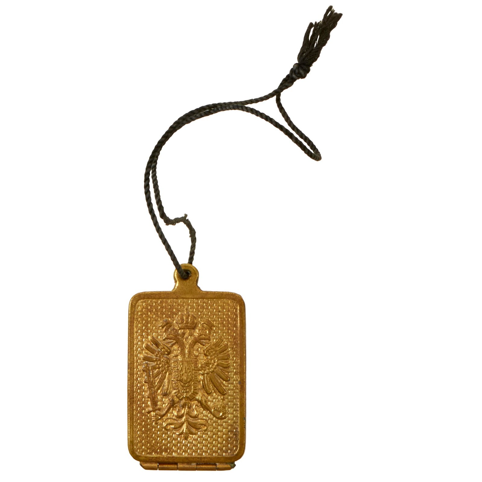Buy Original Austro-Hungarian WWI Scarce Officer’s Gilt Identification Dog Tag Capsule with String - Oberleutnant Heinrich Spitz | Original Firearms Antique For Sale
