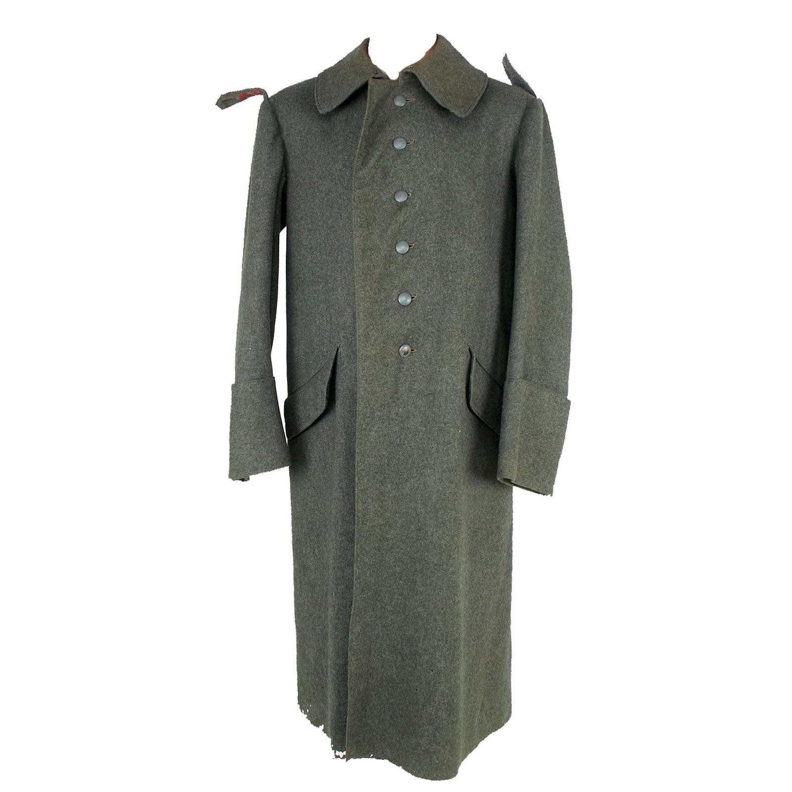 Buy Original Imperial German WWI Rare Feldgrau M-1915 Bavarian Greatcoat with Kraftfahr-Battalion Motor Transport Shoulder Straps - Dated 1916 | Original Firearms Antique For Sale