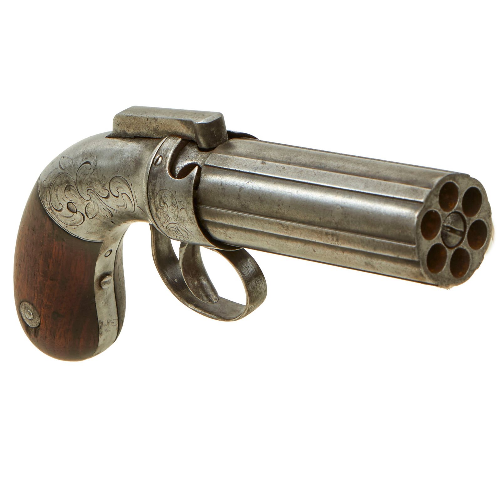 Original U.S. Allen & Thurber of Worcester 1837 Patent .31cal Percussion Pepperbox Revolver - Serial 7