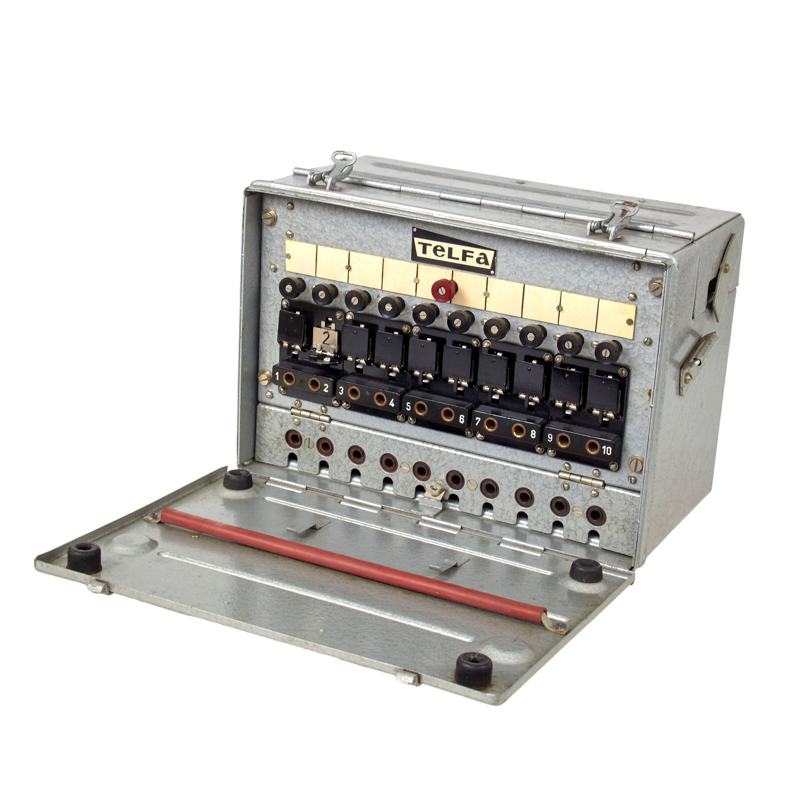 Original Polish Cold War Era Field Switchboard in Original Canvas Carrying Cover - Dated 1962