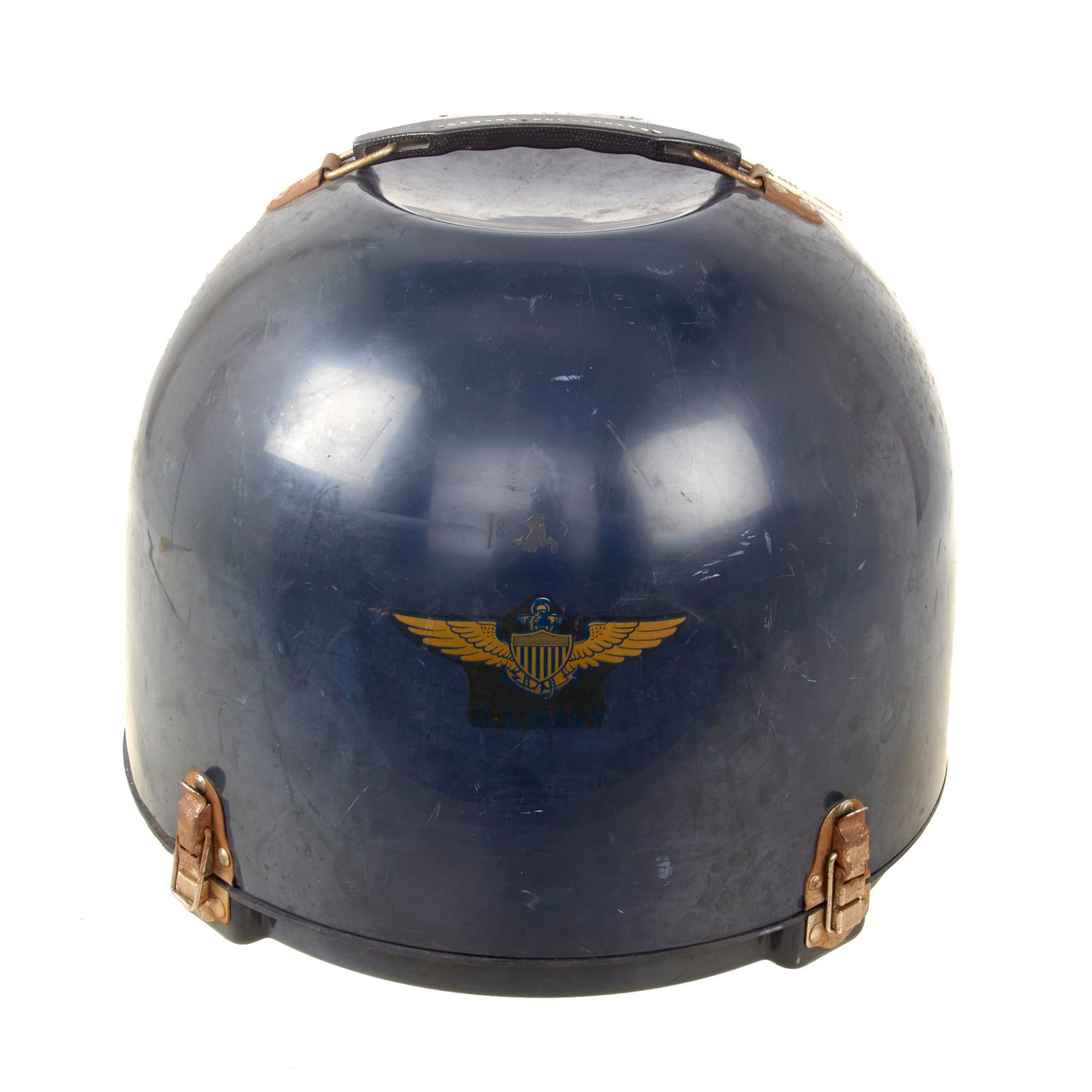 Original U.S. 1950s Navy Named High Altitude Full Pressure Flight Helmet Transit Case with Wiring - NASA Mercury Program - No Helmet Included