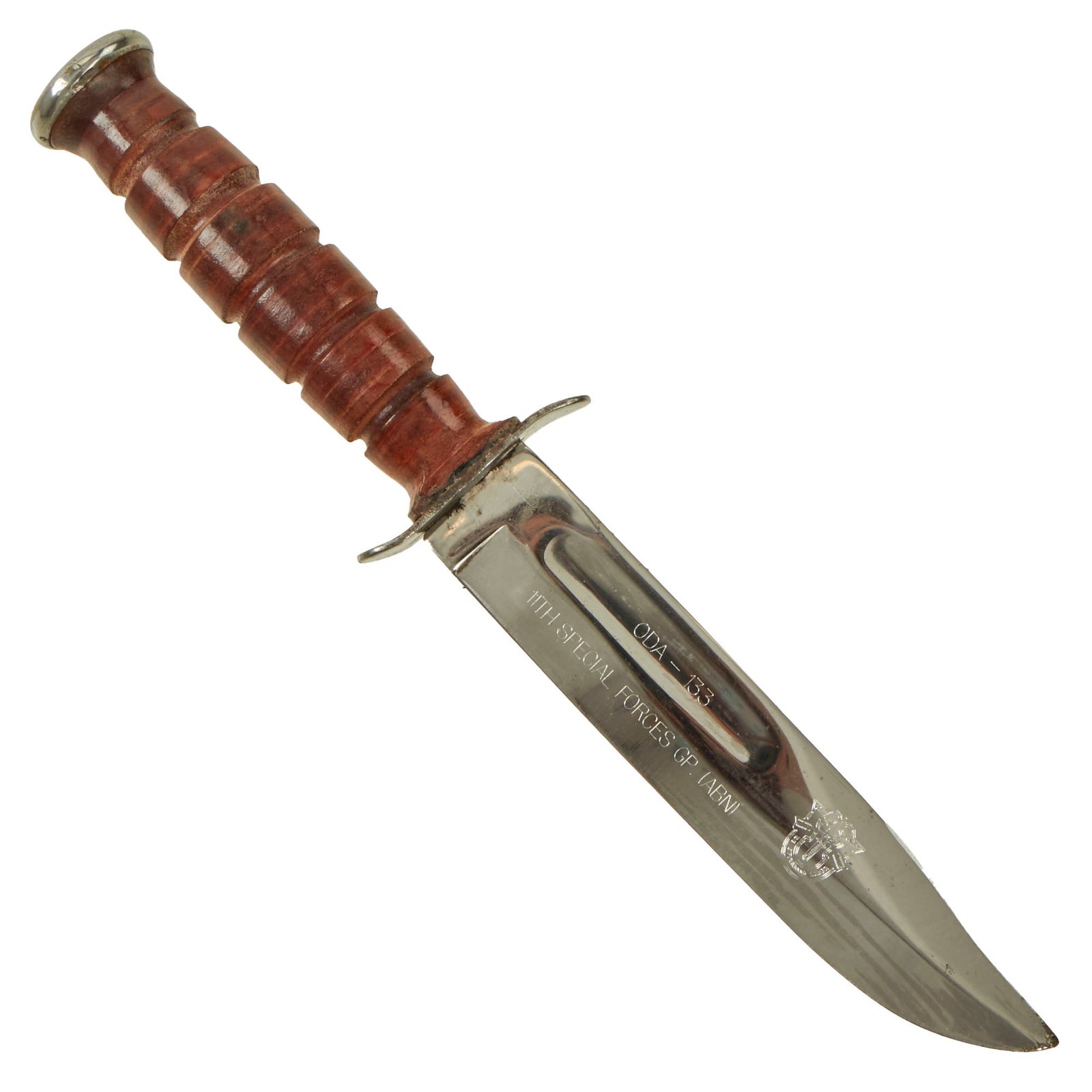 Original U.S. Vietnam War Era ODA-133 11th Special Forces Group Airborne Presentation Trailblazer Knife by Camillus