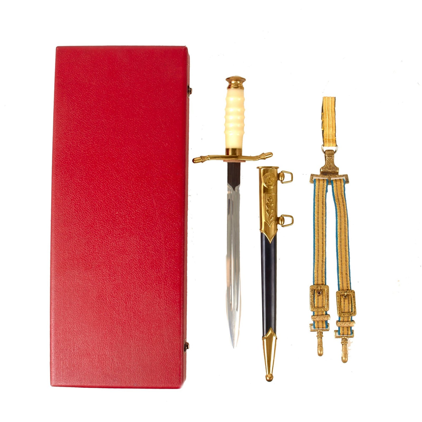 Original Cold War Era East German DDR NVA General Officer’s Dress Dagger Set With Presentation Case