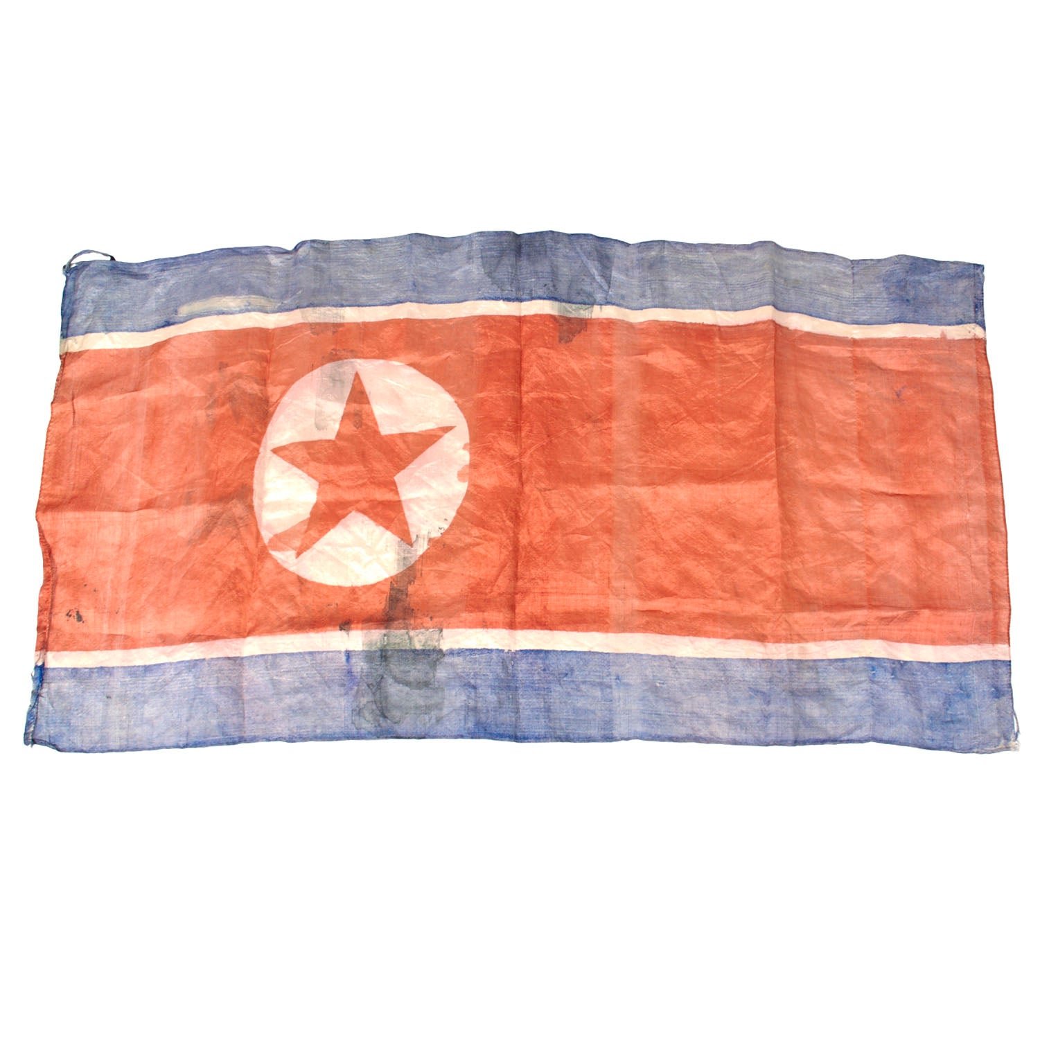 Original U.S. Korean War “Captured” Flag of North Korea - 19½ x 38”