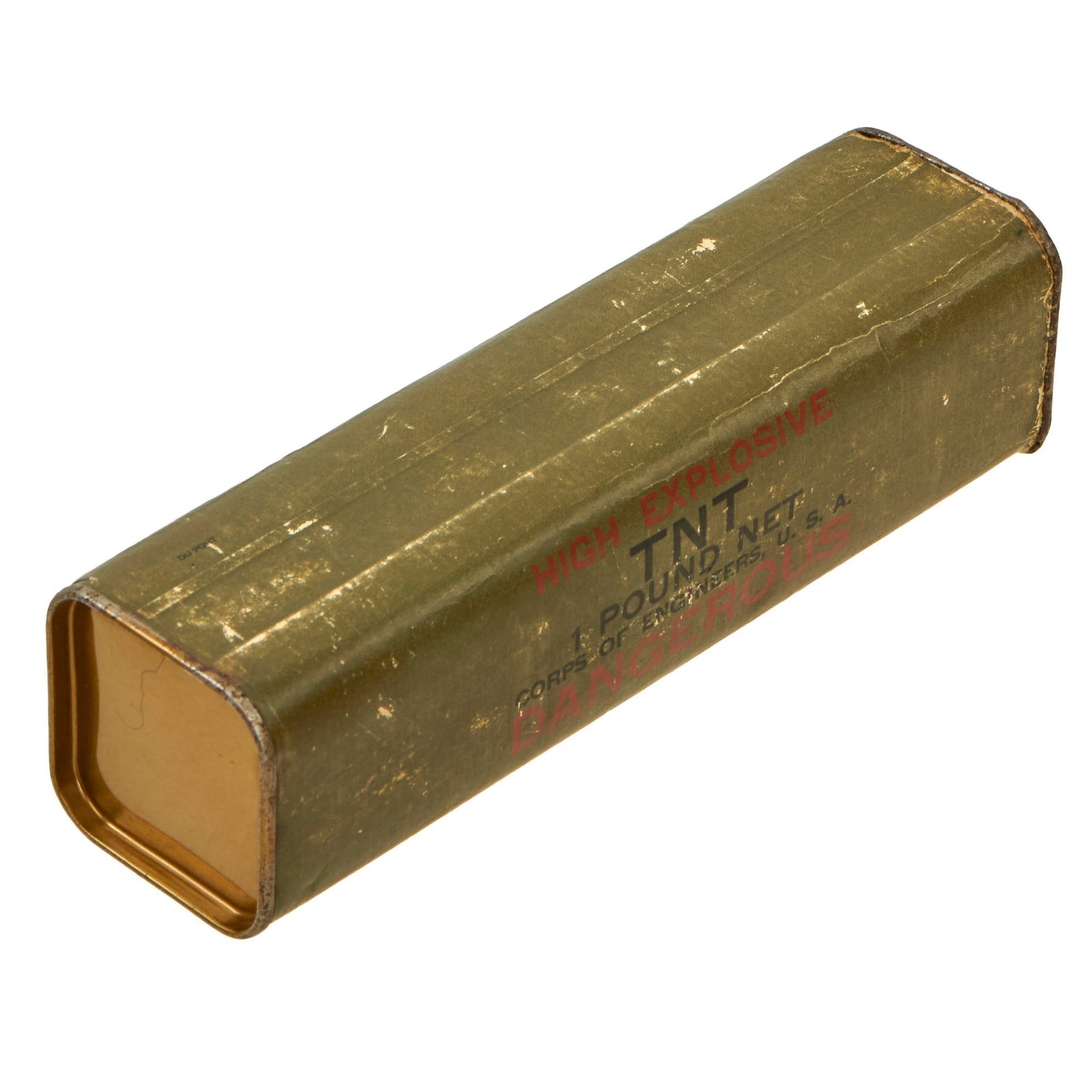 Original U.S. WWII Corps of Engineers High Explosive TNT 1 Pound Block - INERT