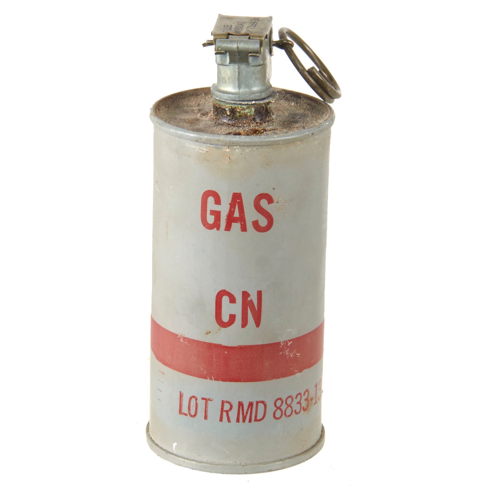 Original U.S. Vietnam War Era Inert Gas CN Chloroacetophenone Grenade with M201A1 Fuze