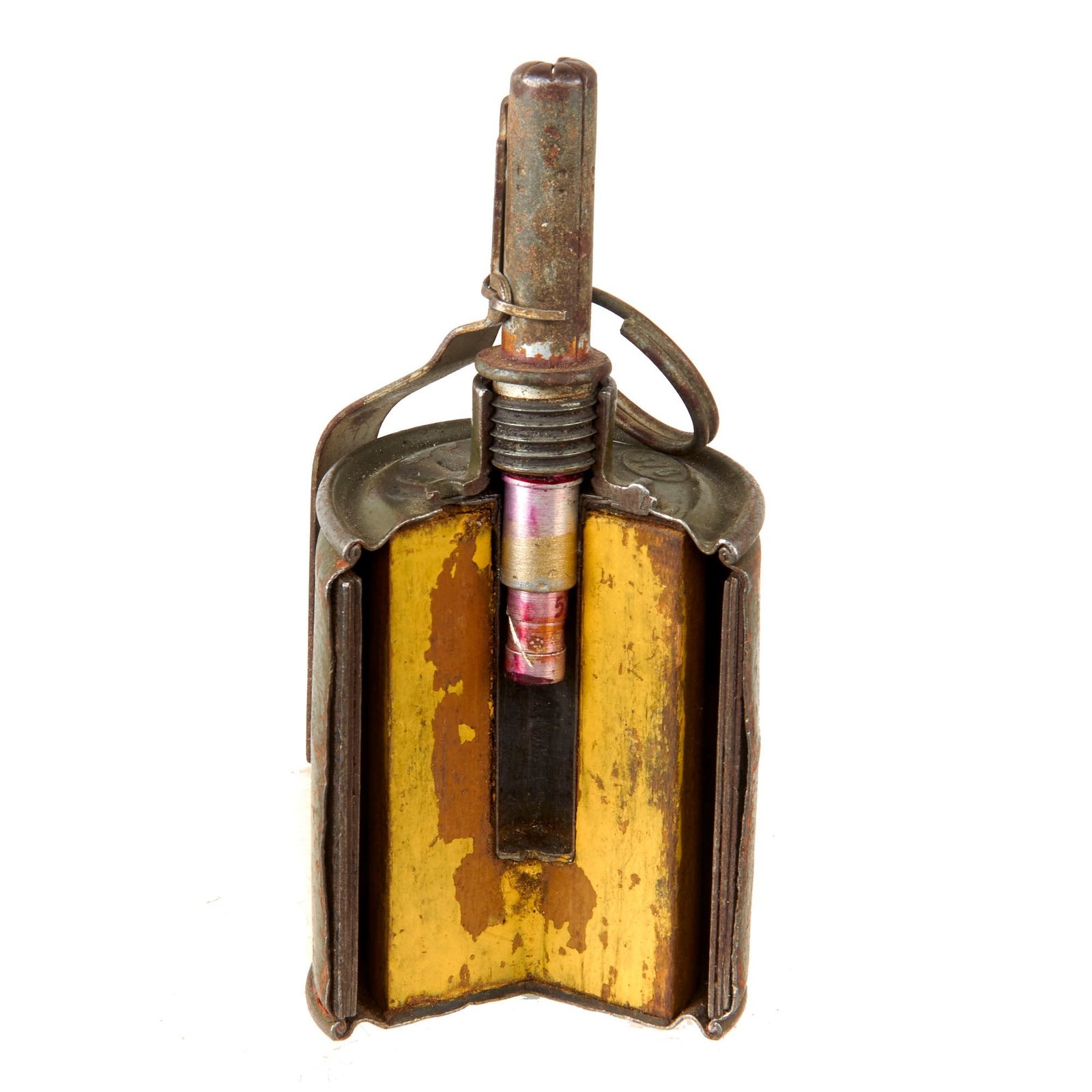 Original Soviet WWII Era INERT RG-42 Cutaway Visual Training Grenade