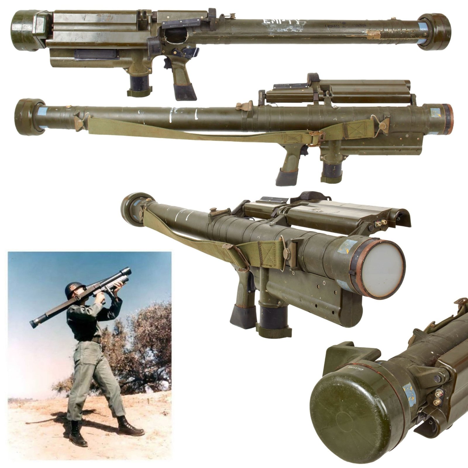 Original U.S. Vietnam War INERT M41A3 FIM-43 Redeye Man-Portable Surface-To-Air Missile Launcher with Sling - MANPADS